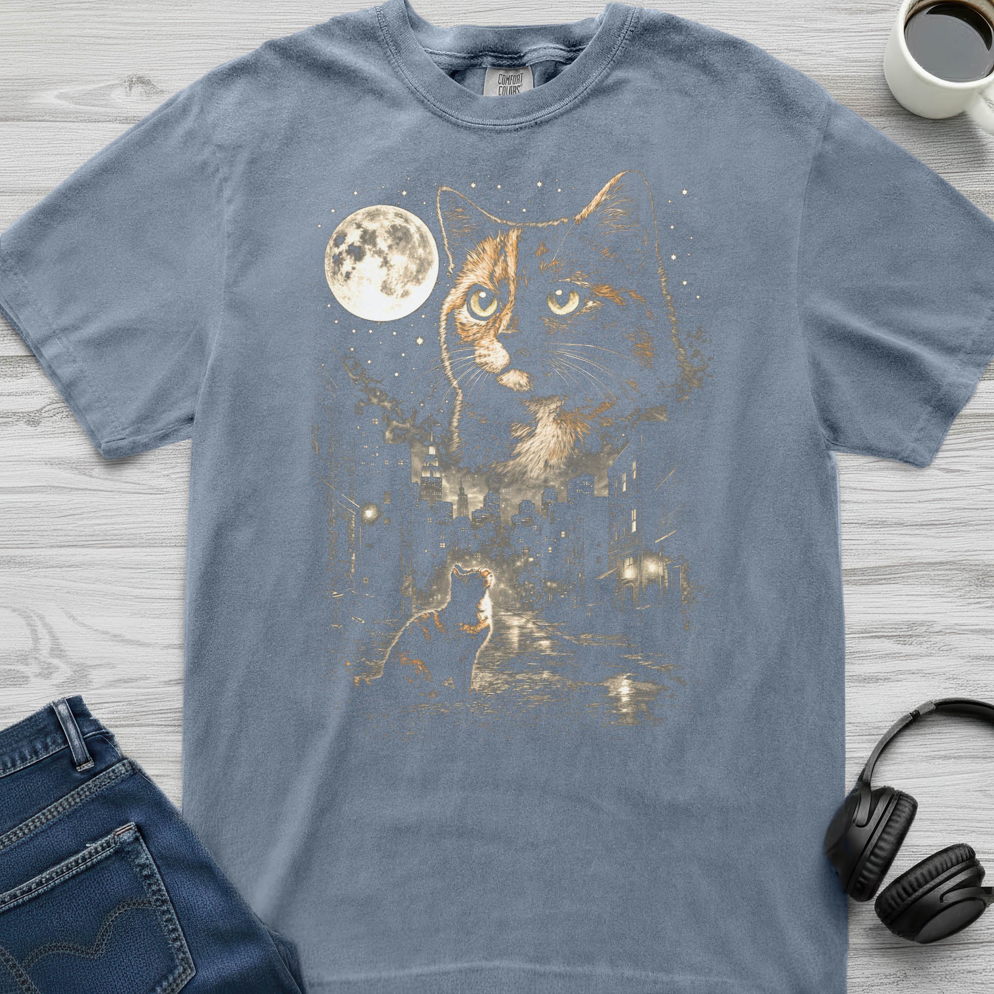 Tortoiseshell Cat City T-Shirt