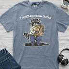 Work To Afford Snacks Raccoon T-Shirt