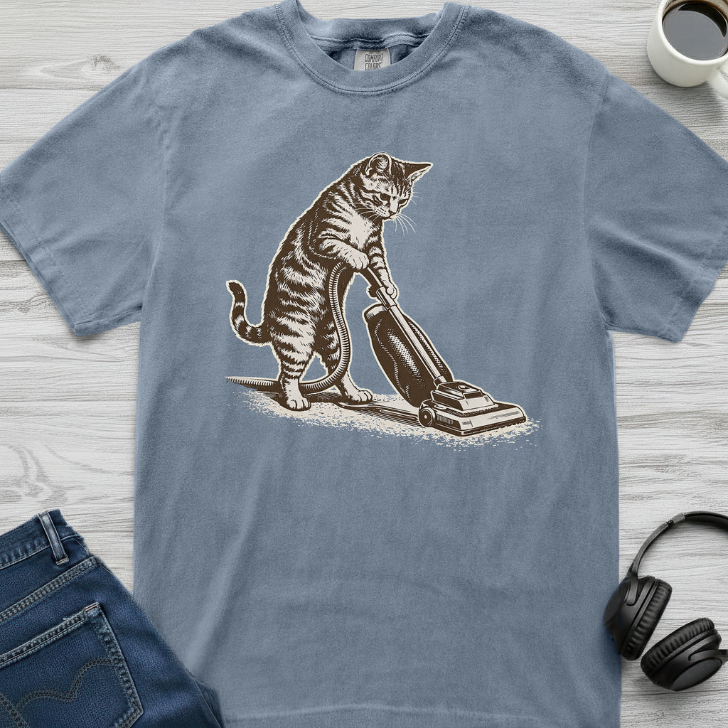 Vacuuming Cat T-Shirt