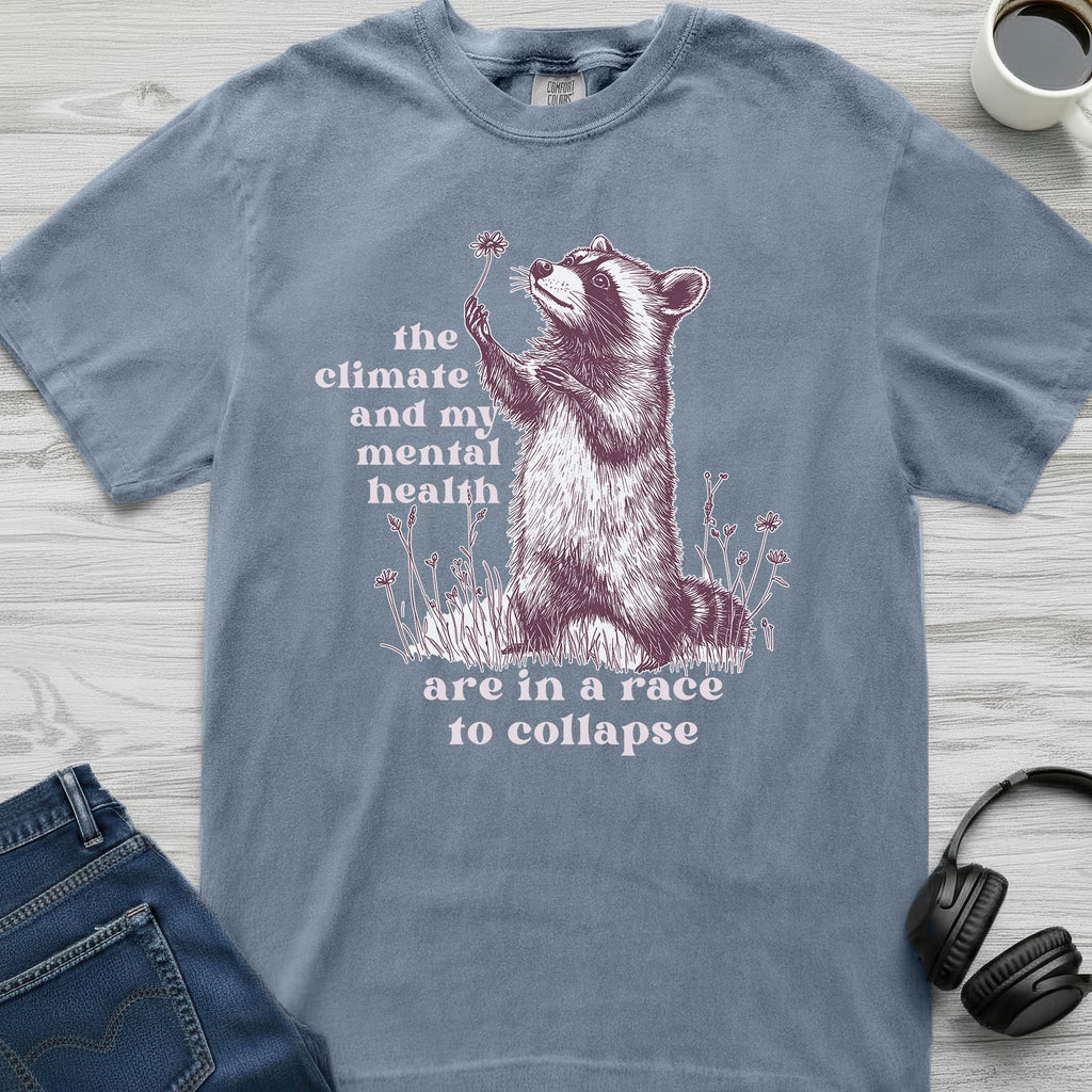 Global Warming Raccoon T-Shirt