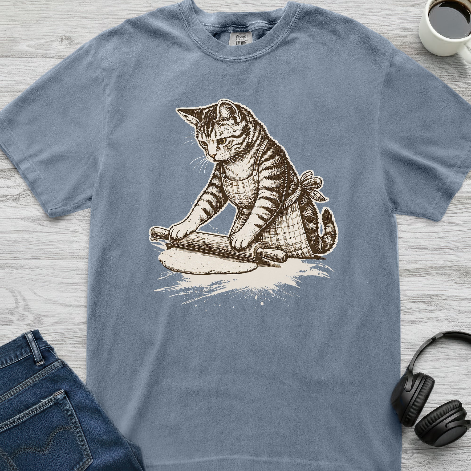 Rolling Dough Cat T-Shirt