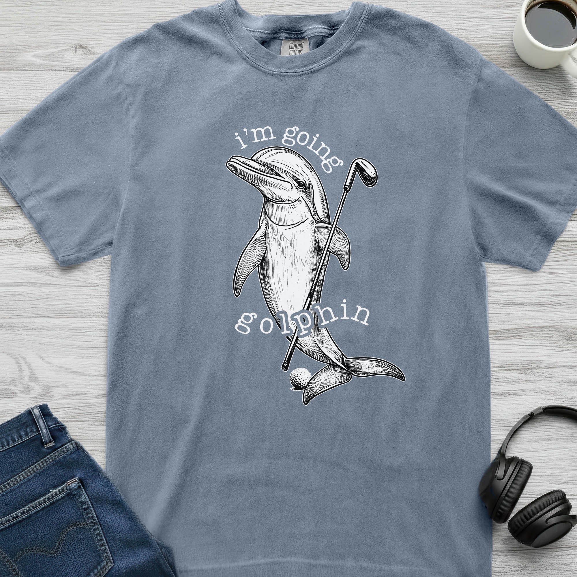 Golfing Dolphin T-Shirt