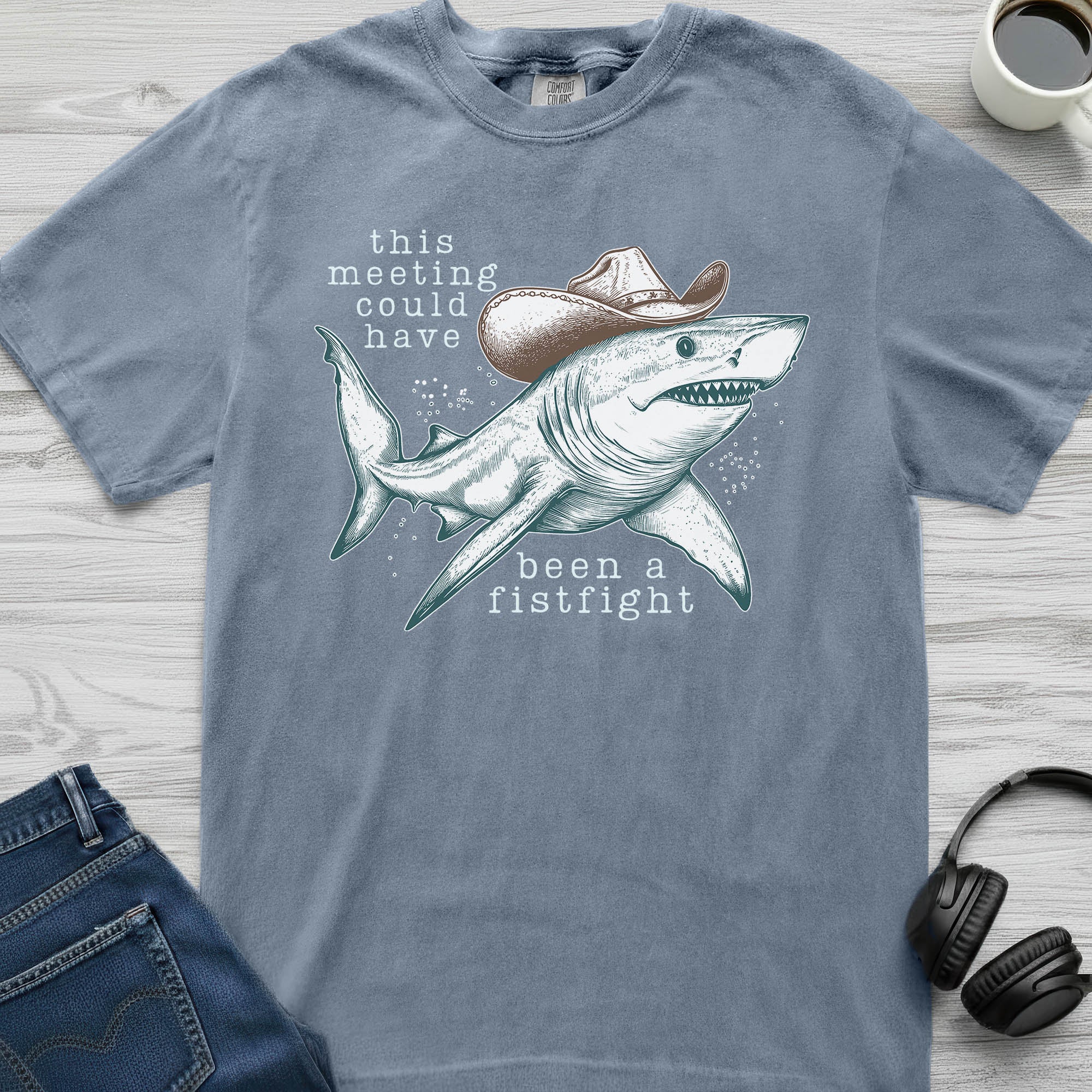 Meeting Fistfight Shark T-Shirt