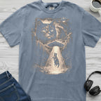 Tortoiseshell Cat UFO T-Shirt