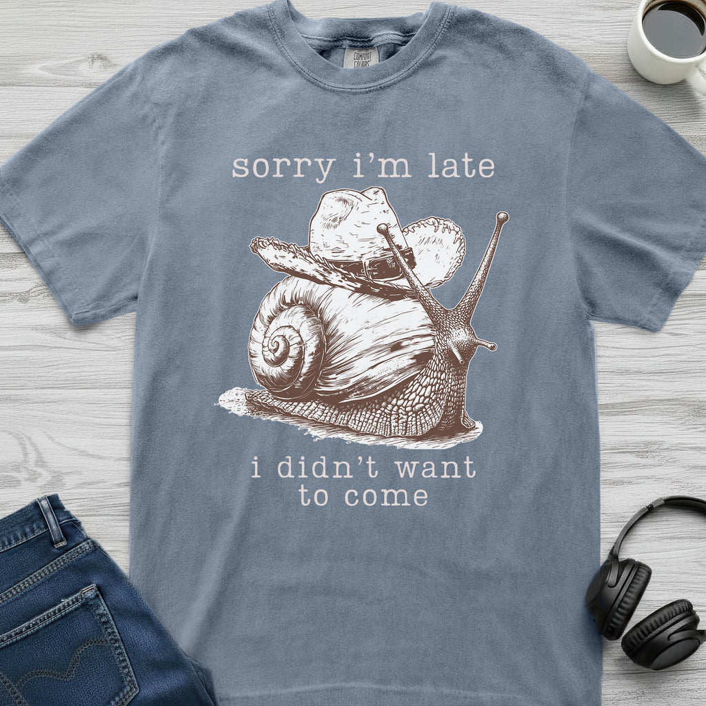 Late Cowboy Snail T-Shirt