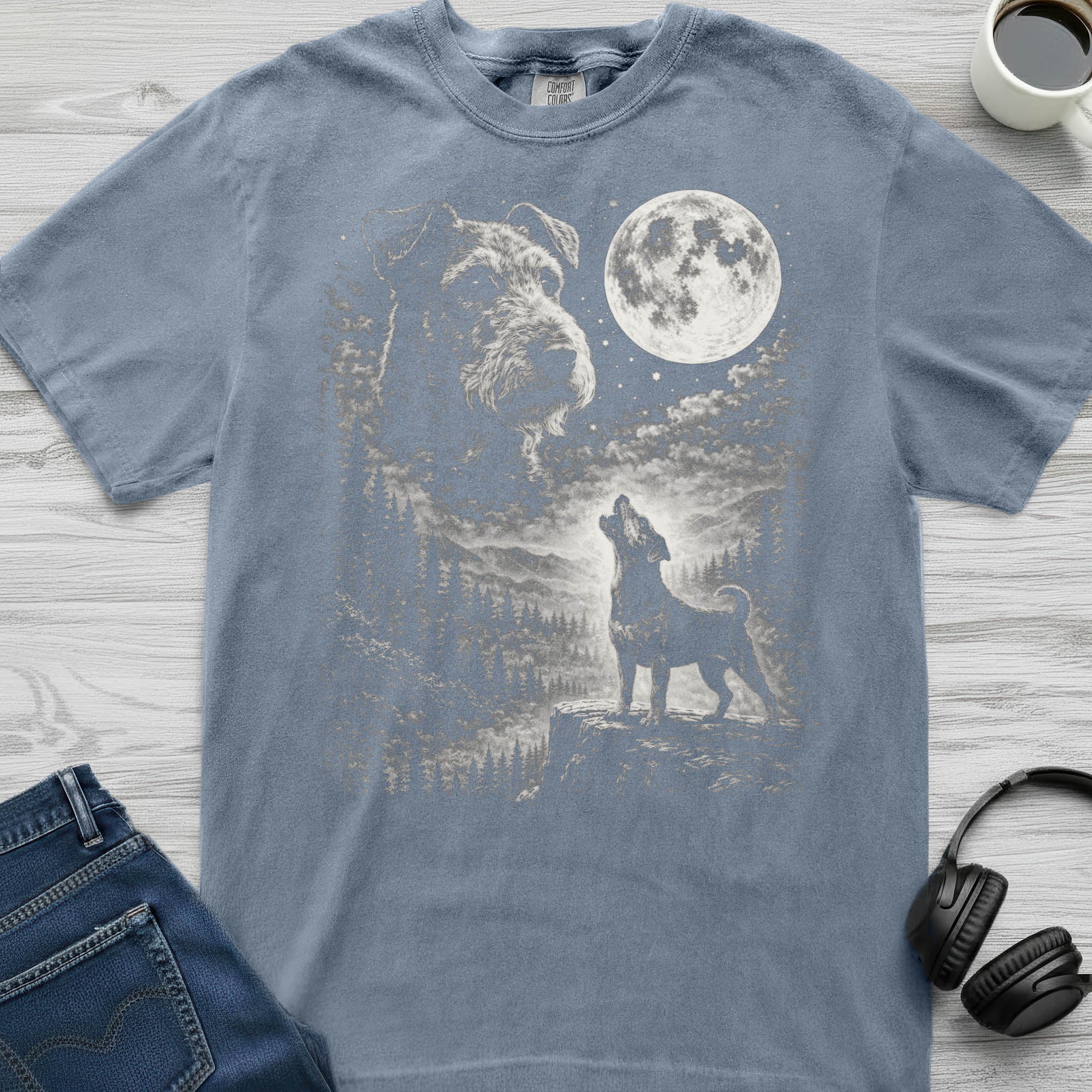 Airedale Terrier Moon T-Shirt