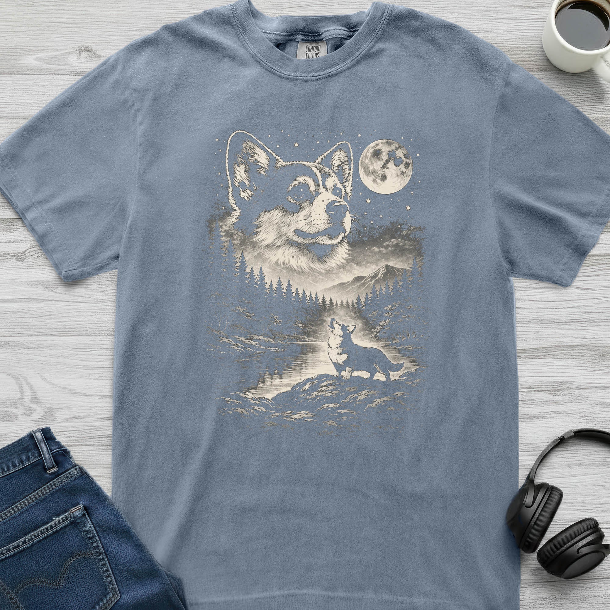 Corgi Moon T-Shirt