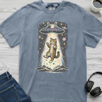 Cat UFO Abduction T-Shirt