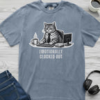 Emotionally Clocked Out Cat T-Shirt