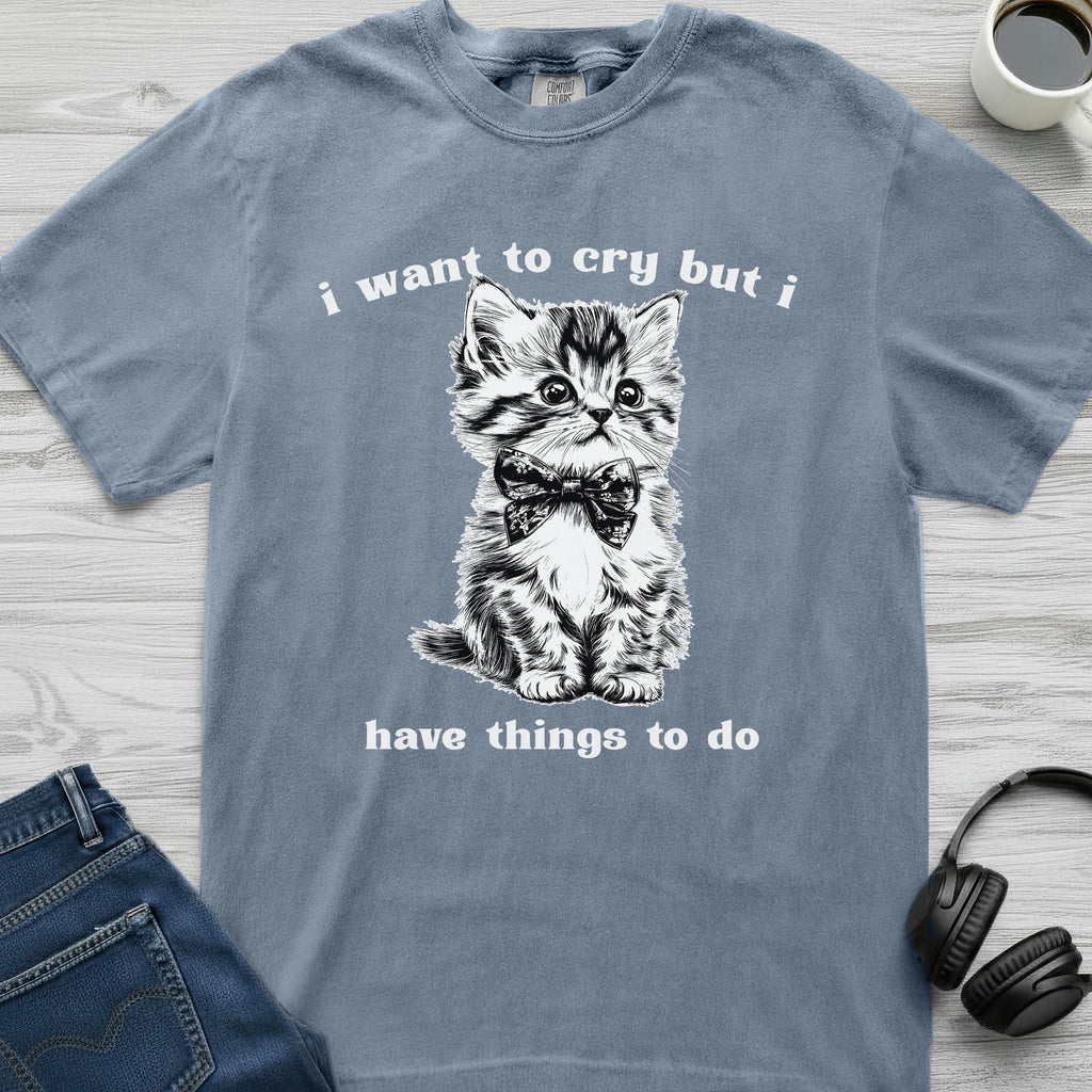Want To Cry Cat T-Shirt
