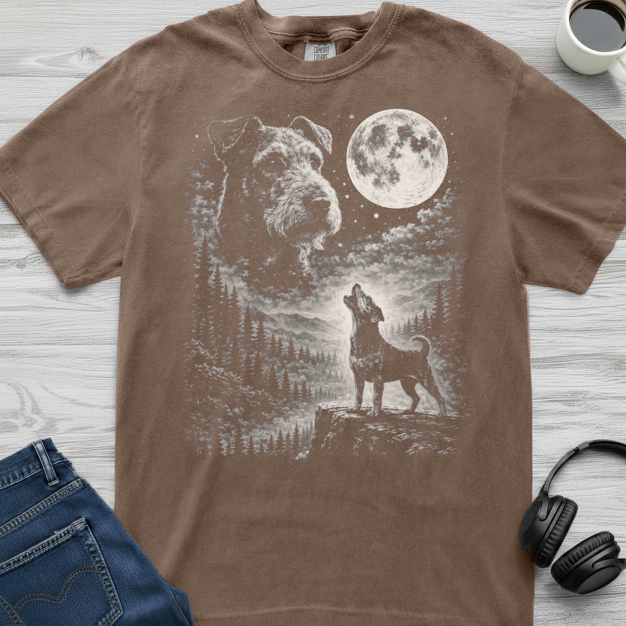 Airedale Terrier Moon T-Shirt