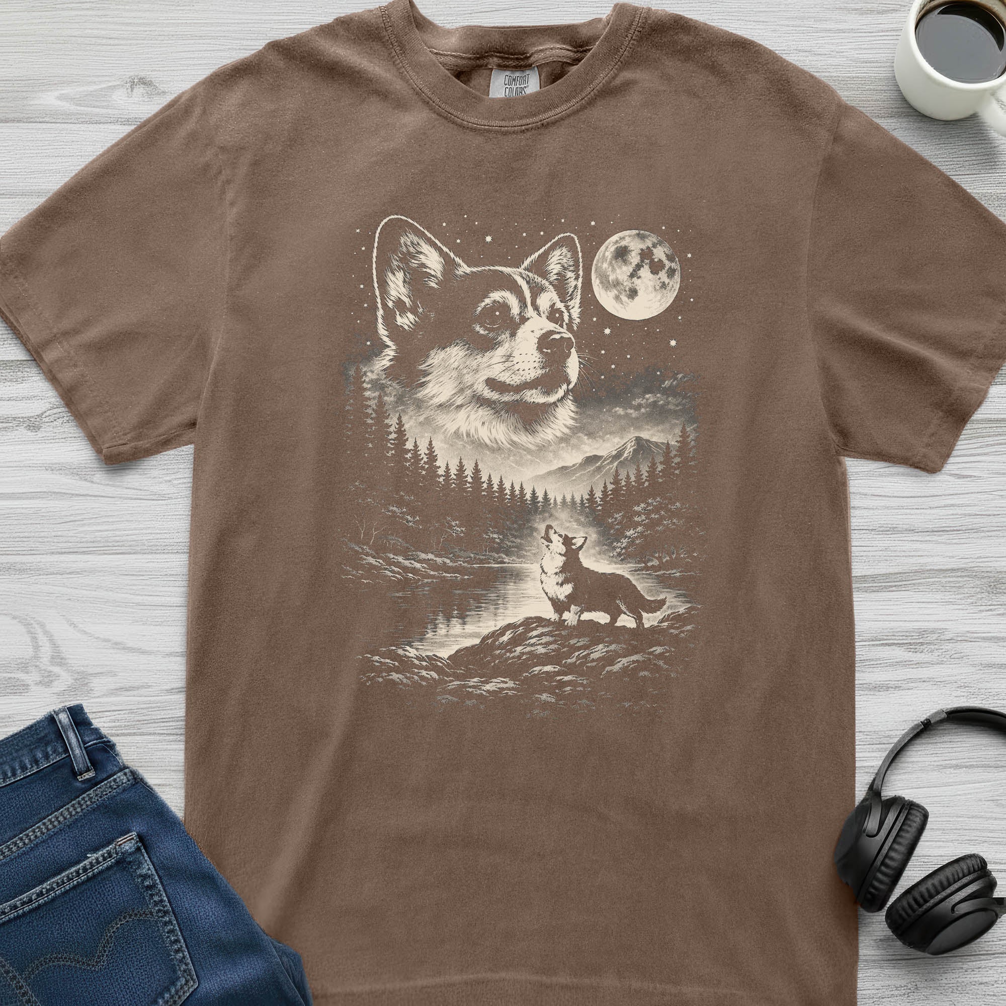 Corgi Moon T-Shirt