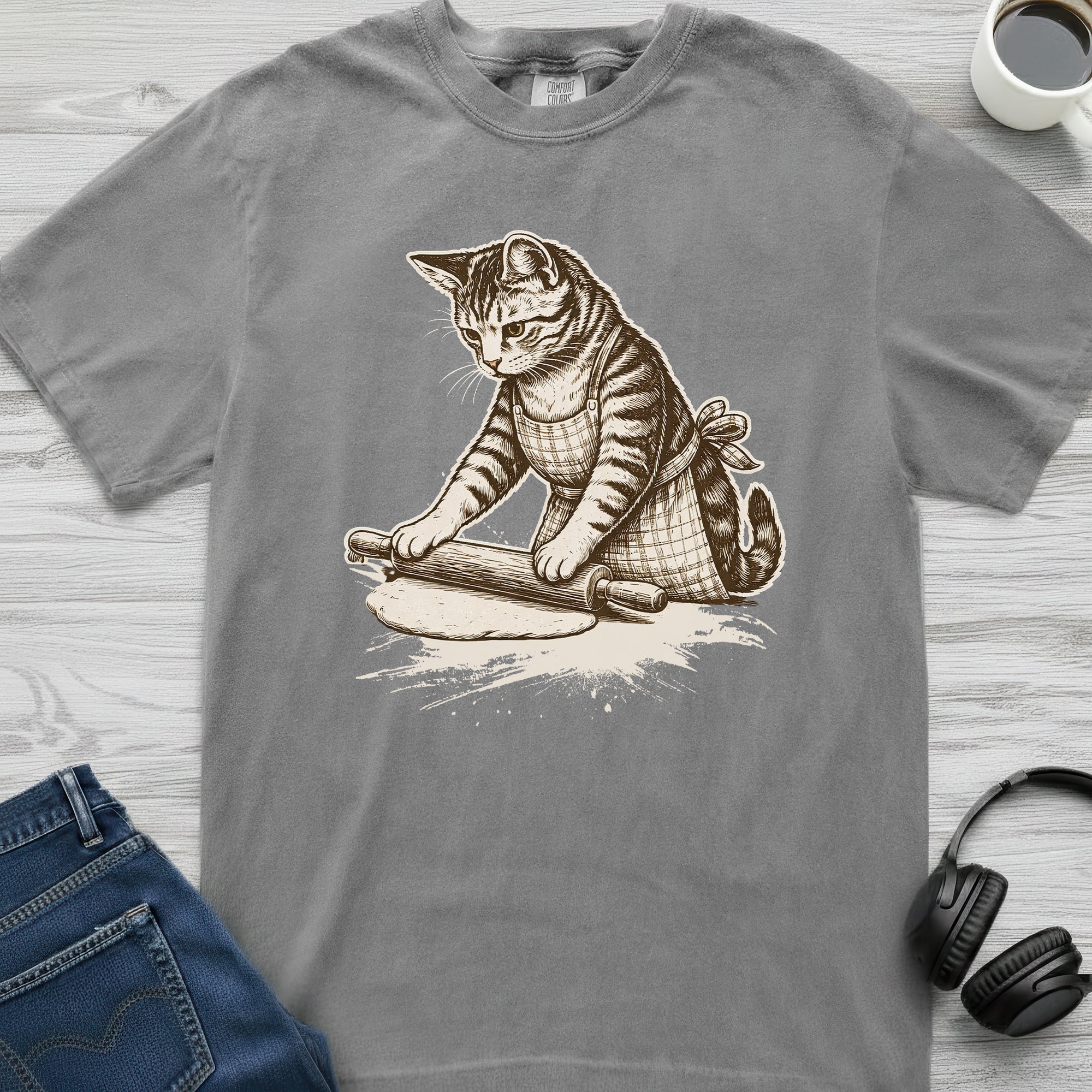 Rolling Dough Cat T-Shirt
