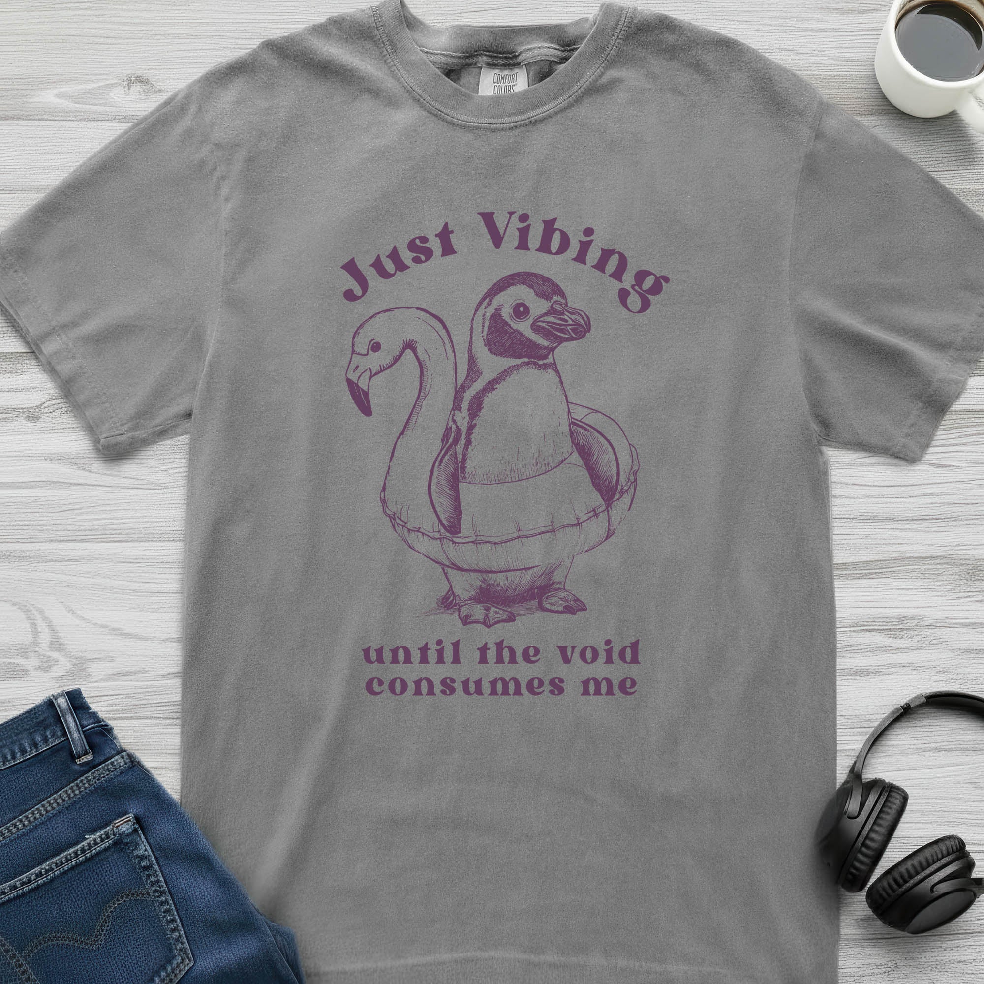 Vibes and Voids Penguin T-Shirt