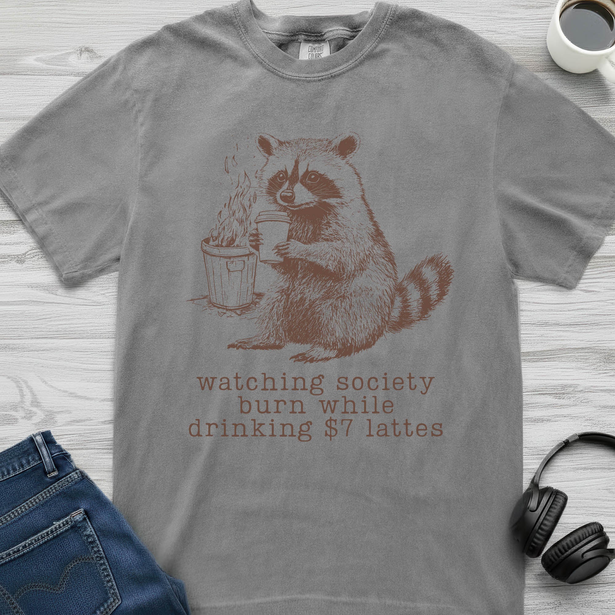 Burning Society Raccoon T-Shirt