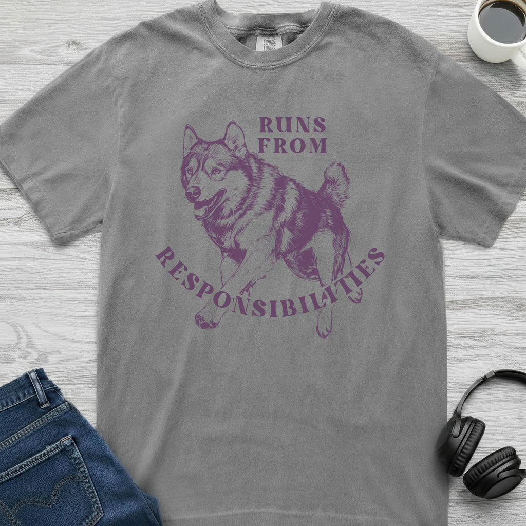 Running From Responsibilities Husky T-Shirt