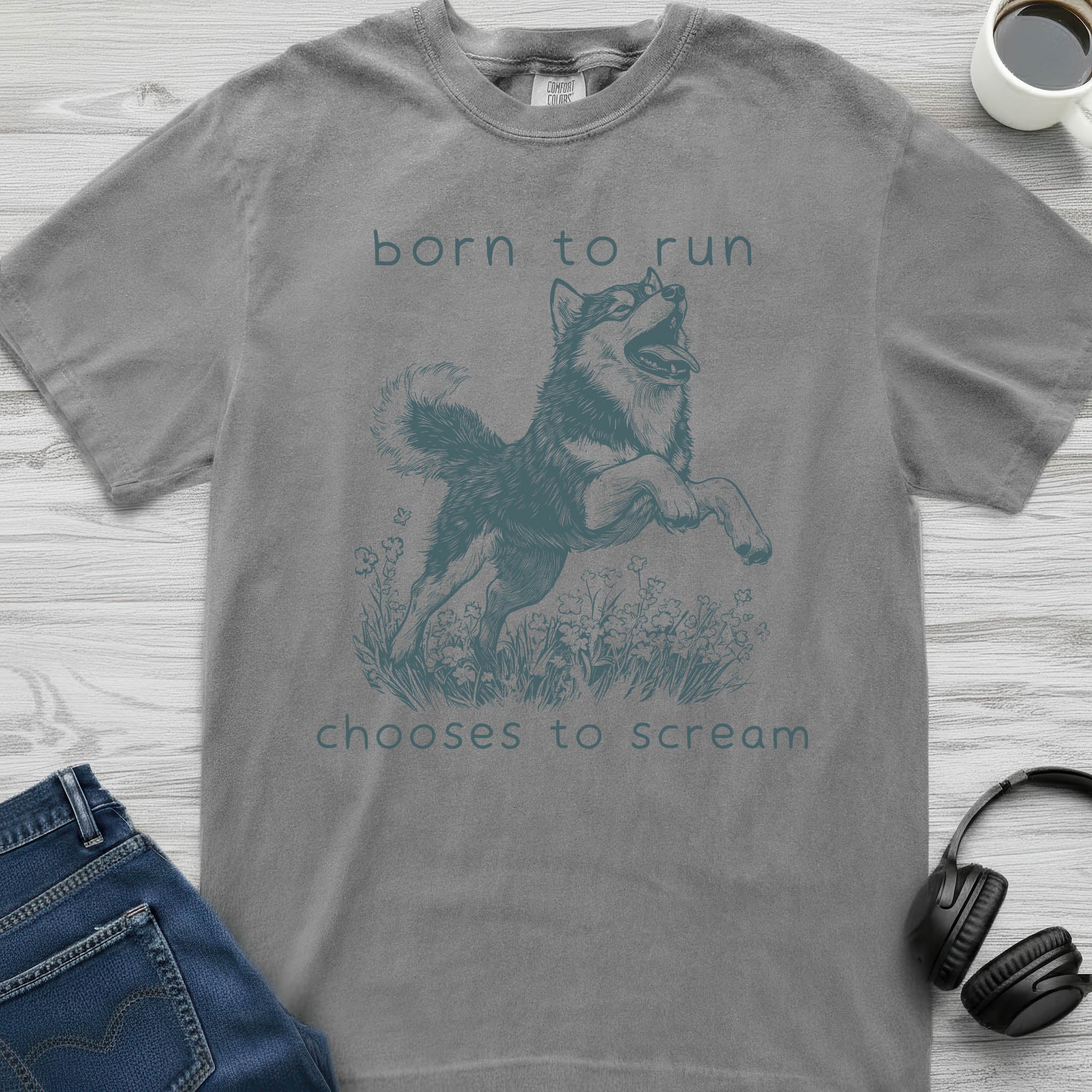 Born To Run Husky T-Shirt