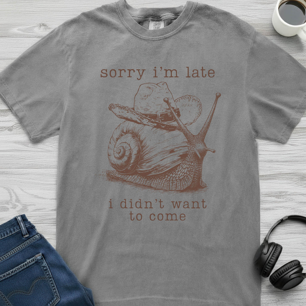 Late Cowboy Snail T-Shirt
