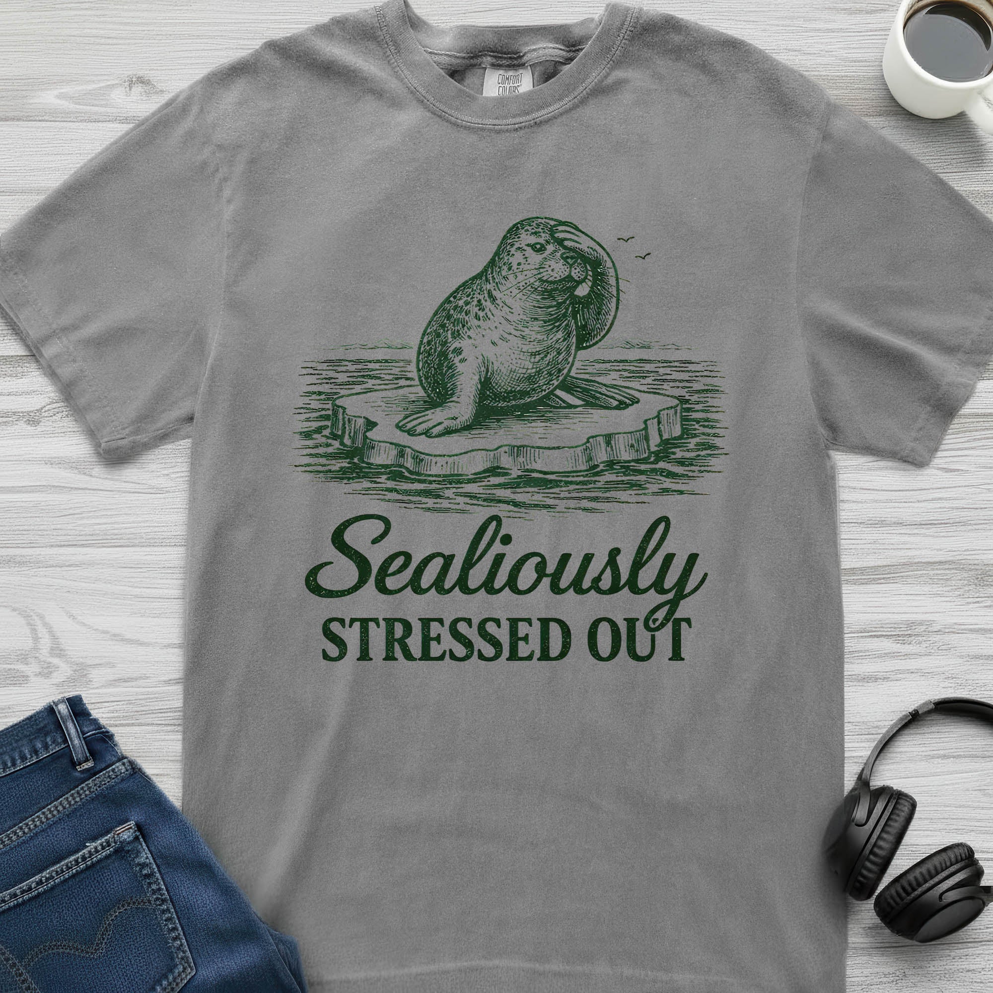 Stressed Out Seal T-Shirt