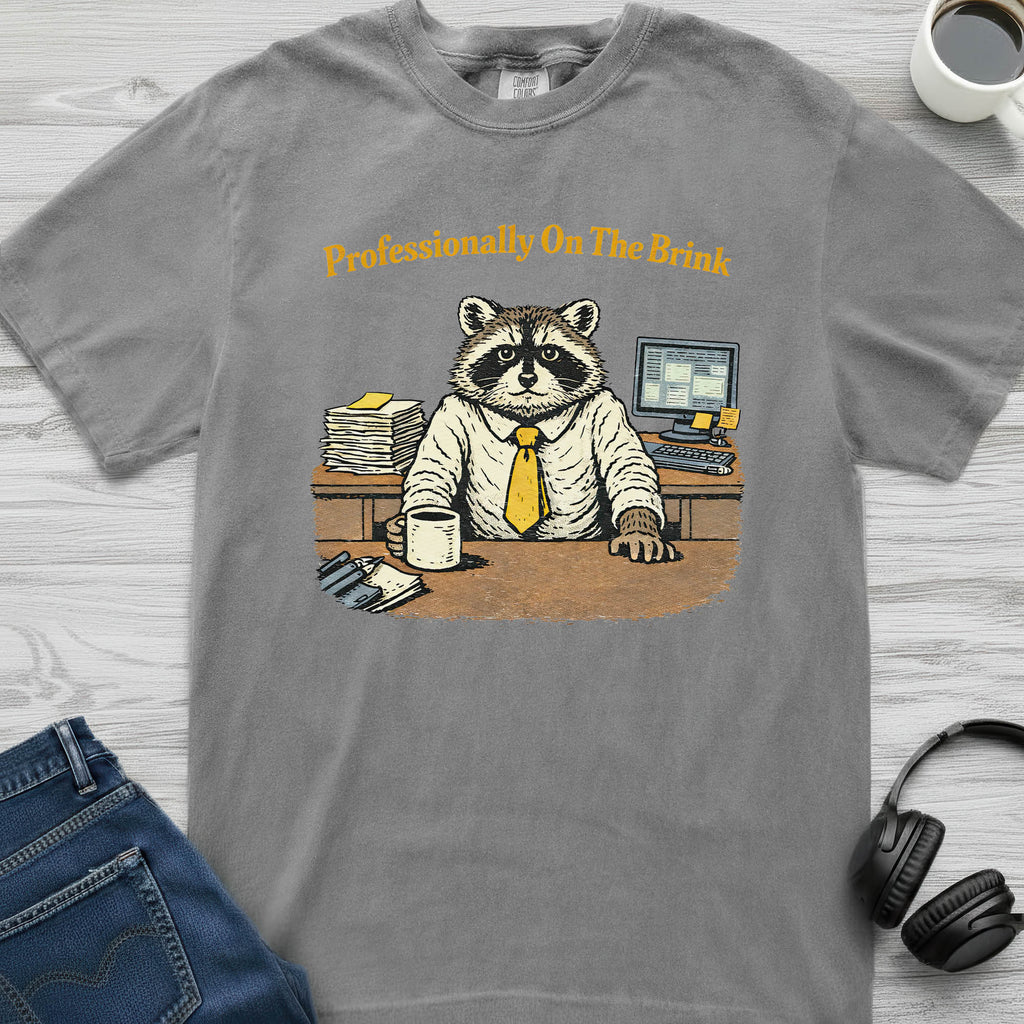 On The Brink Work Raccoon T-Shirt