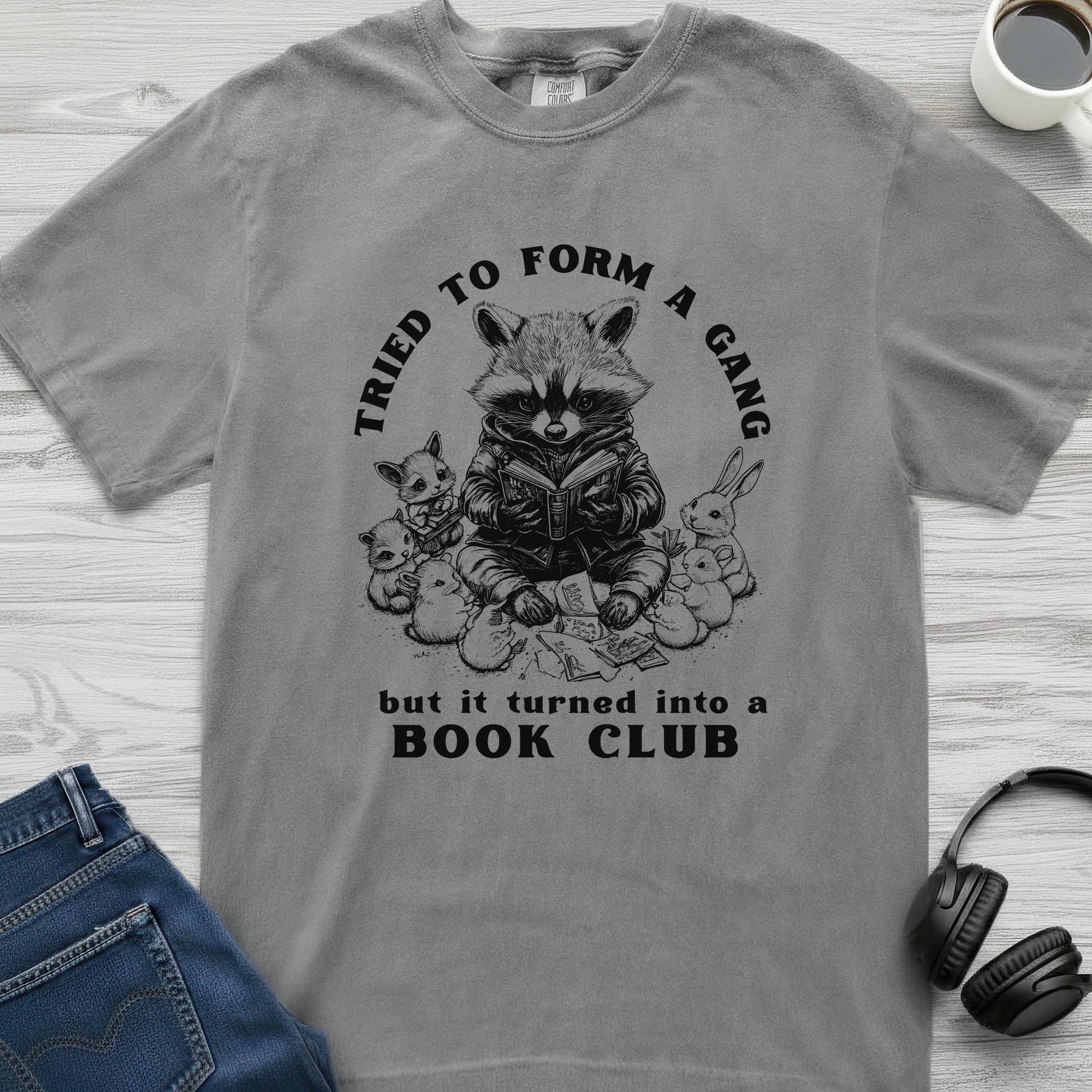 Reading Gang Raccoon T-Shirt