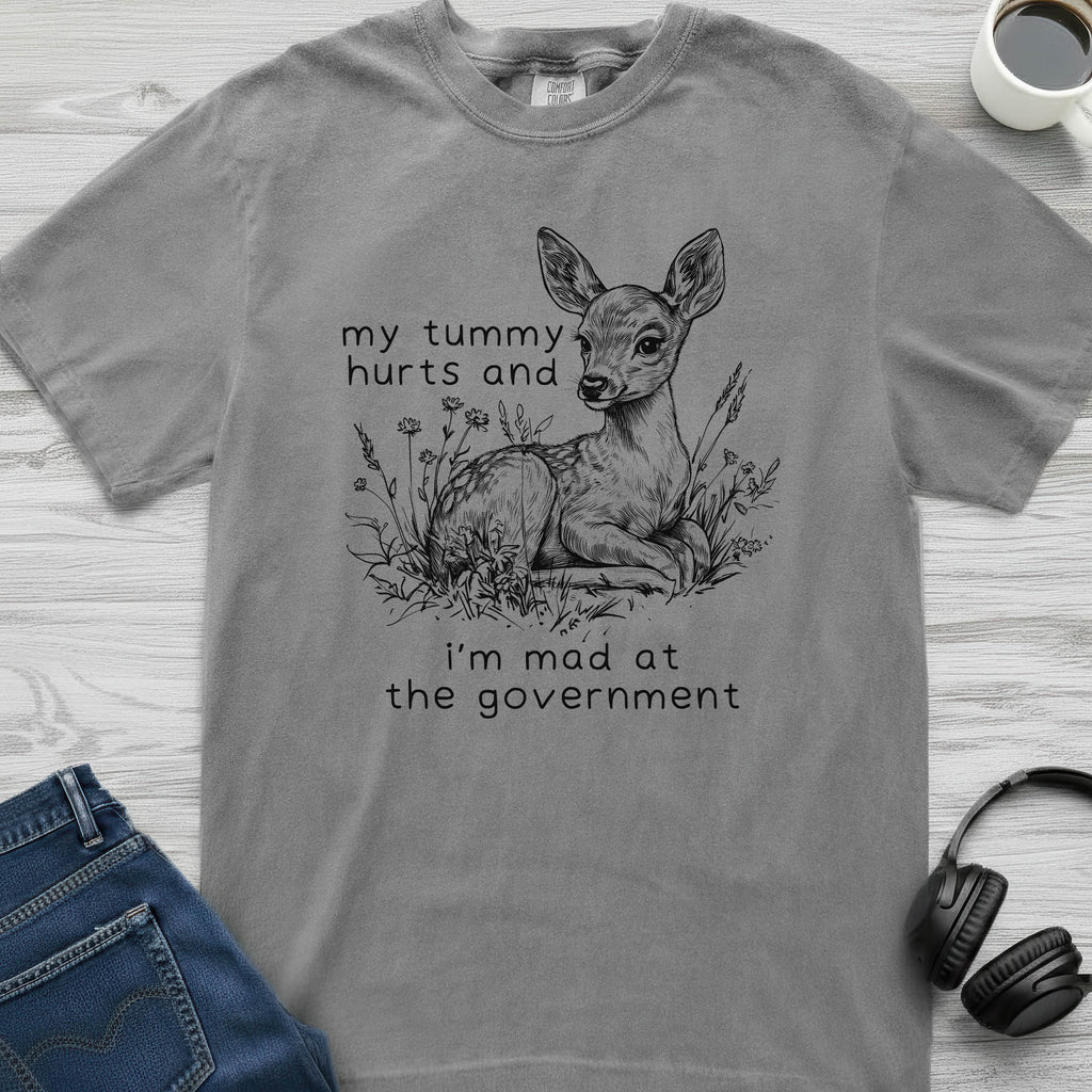 Tummy Hurts Deer T-Shirt
