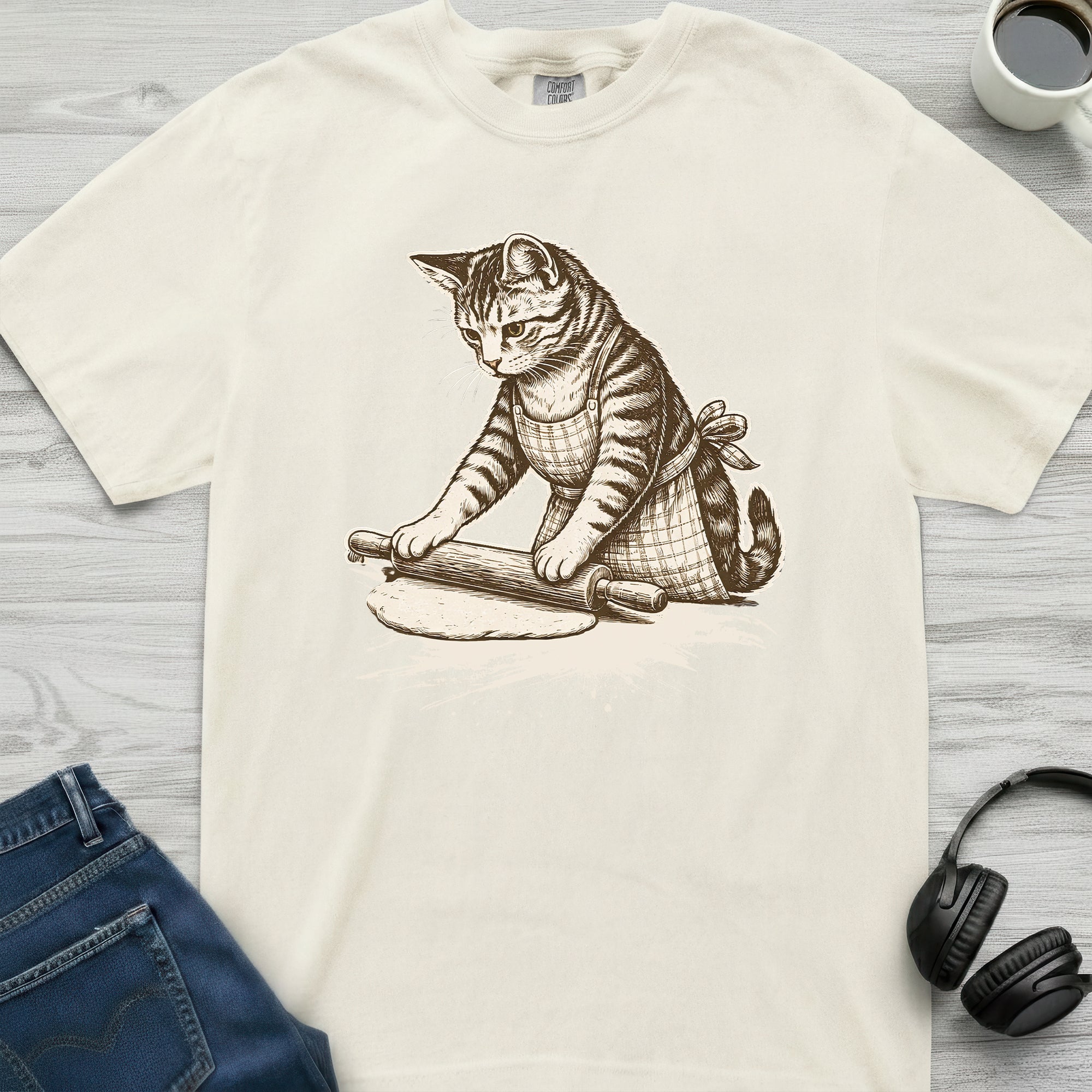 Rolling Dough Cat T-Shirt