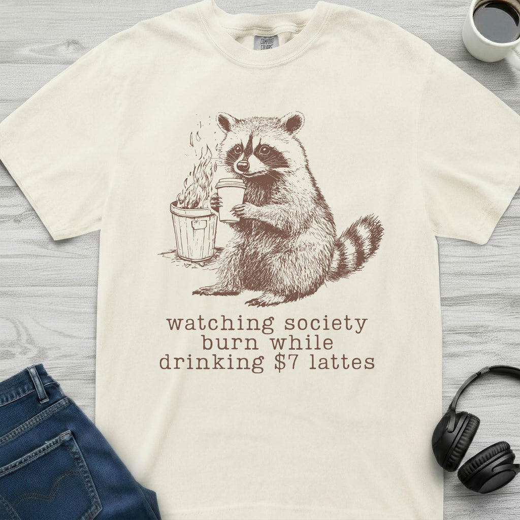 Burning Society Raccoon T-Shirt