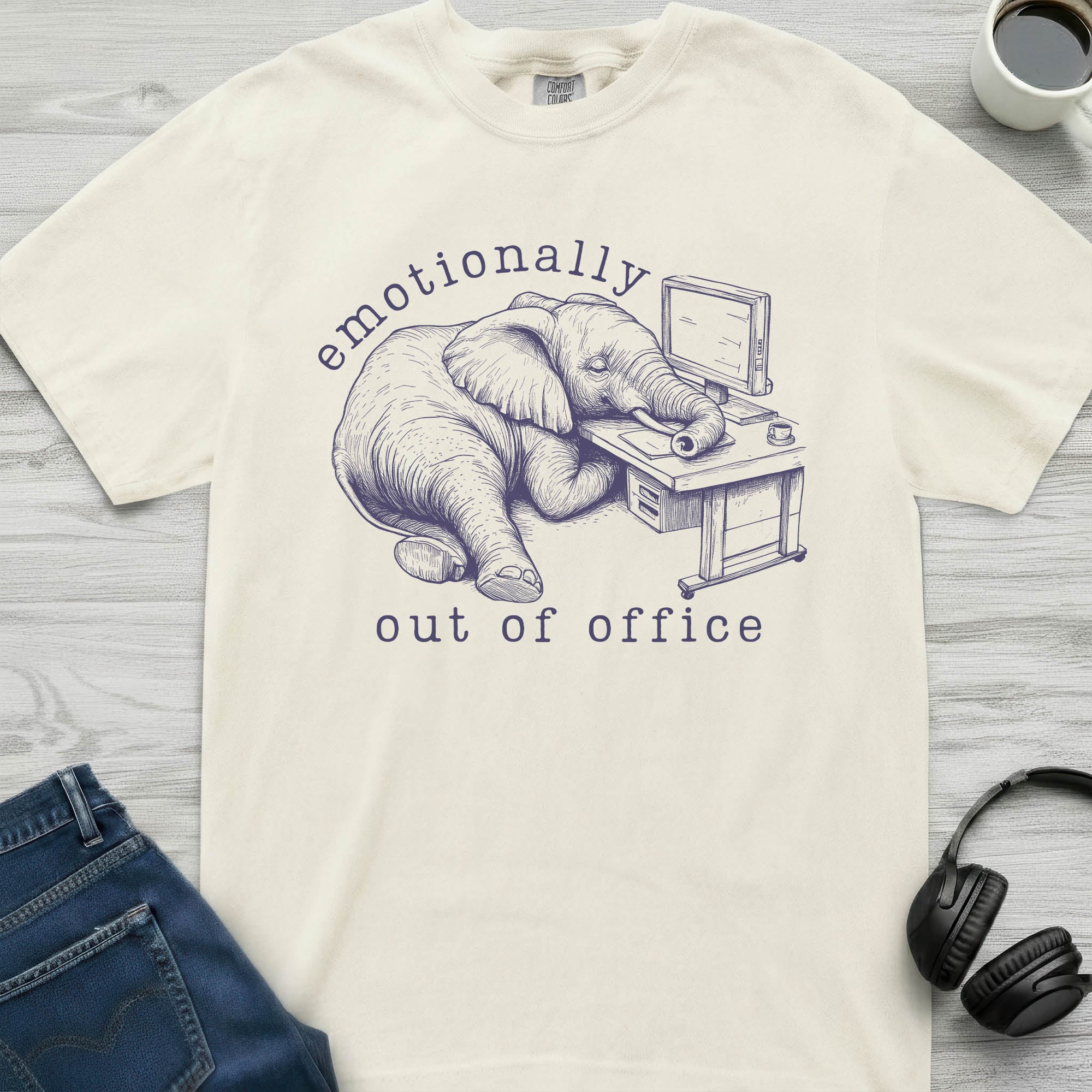 Emotionally OOO Elephant T-Shirt