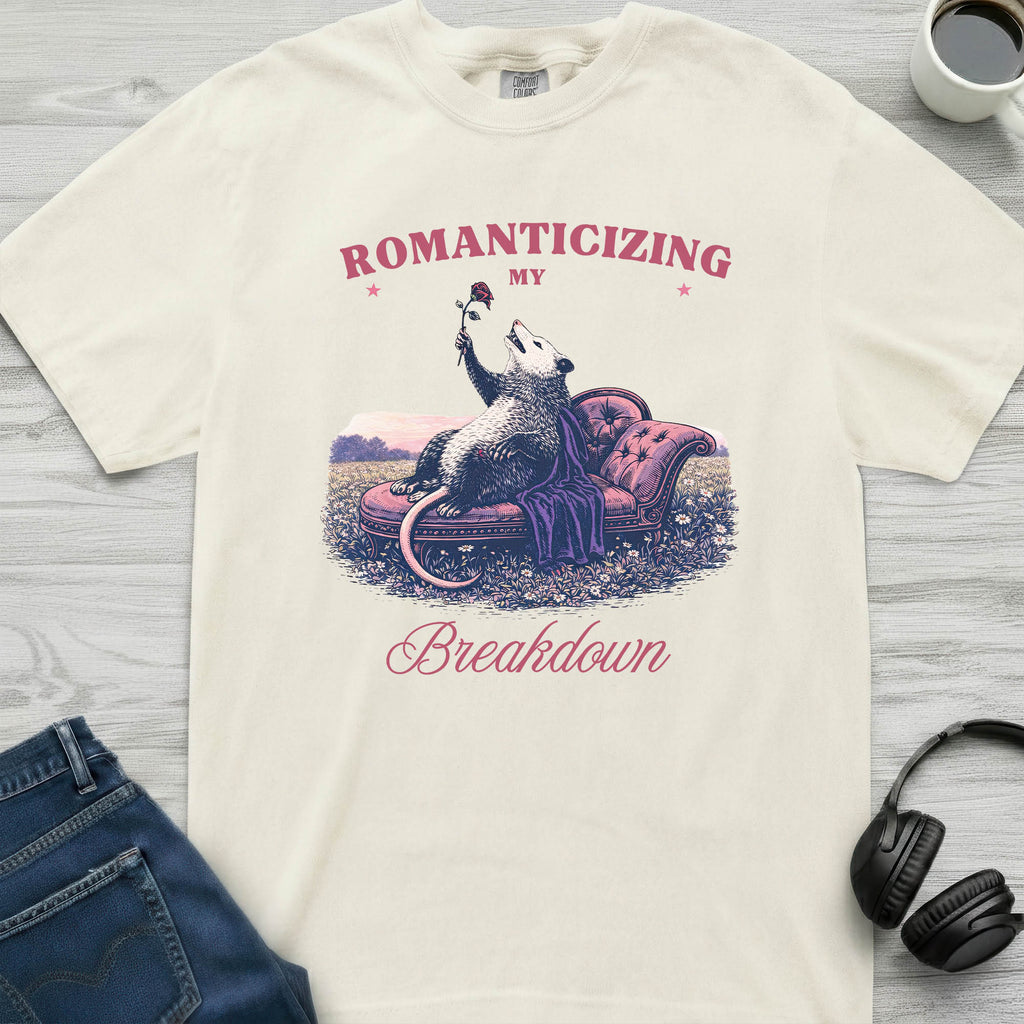 Romantic Breakdown Possum T-Shirt