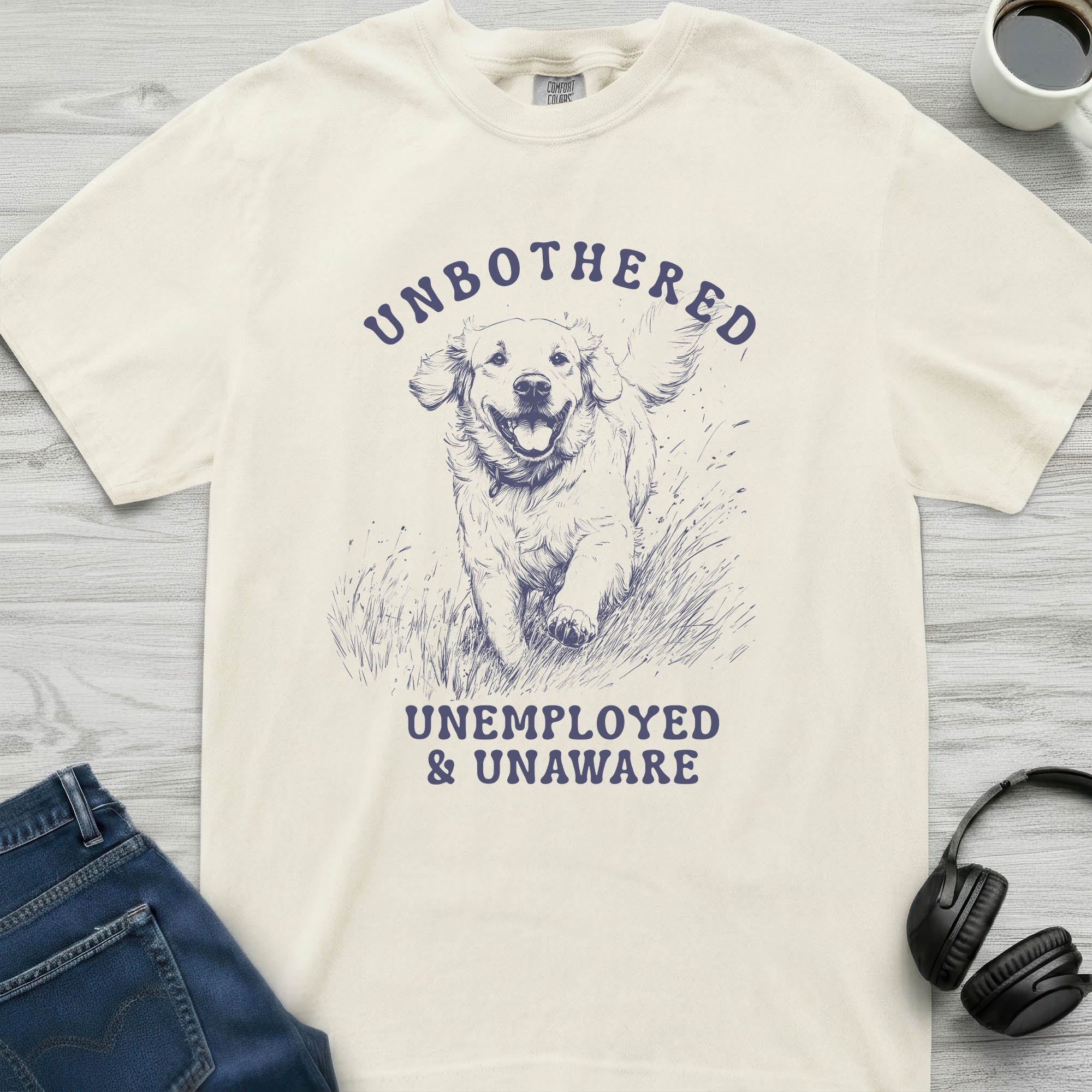 Unbothered Golden Retriever T-Shirt