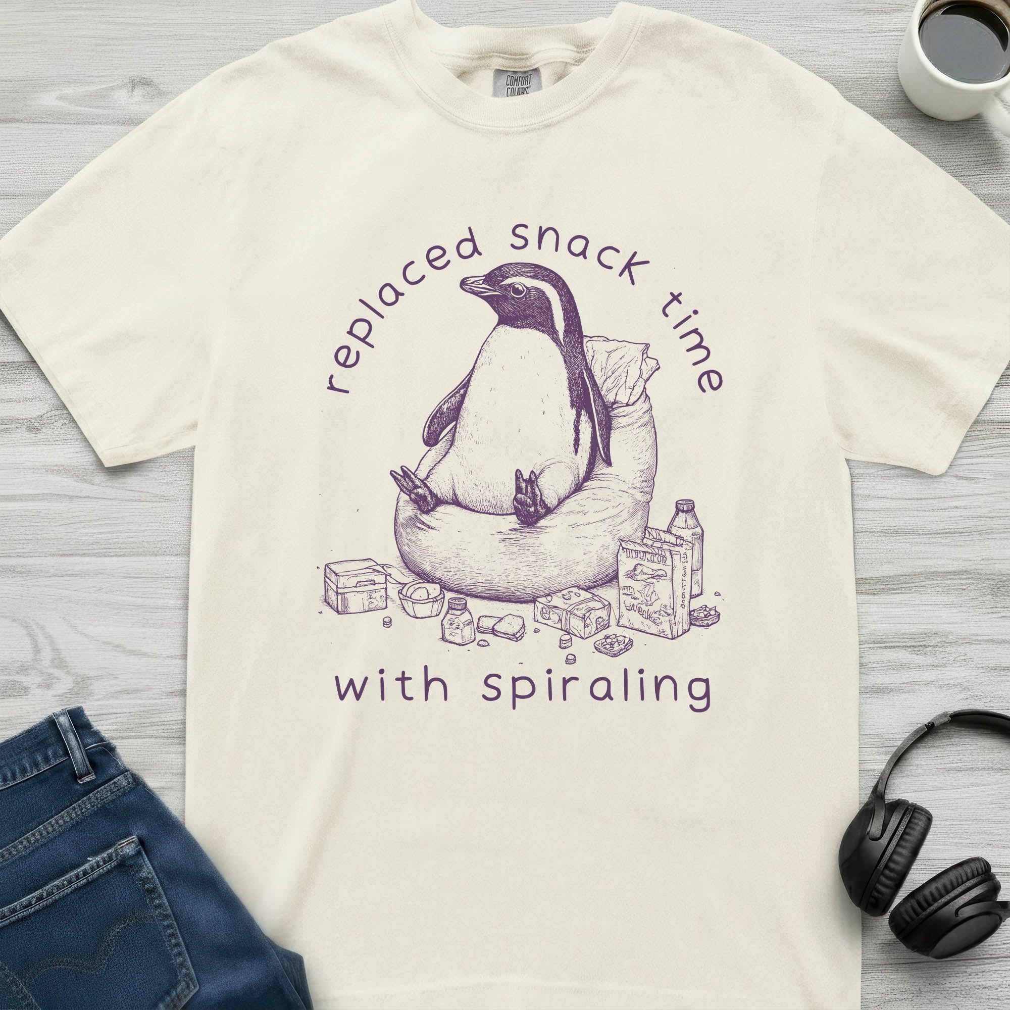 Snack Time Penguin T-Shirt