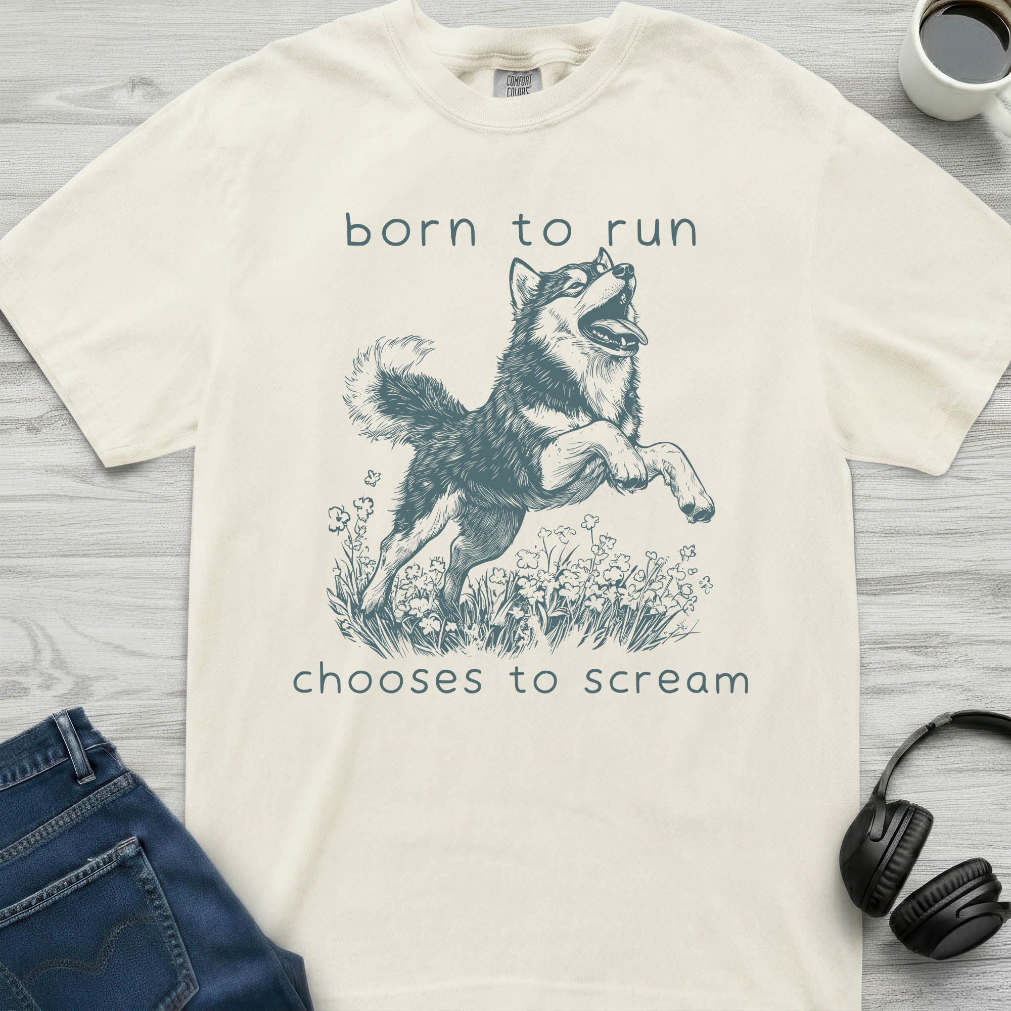 Born To Run Husky T-Shirt