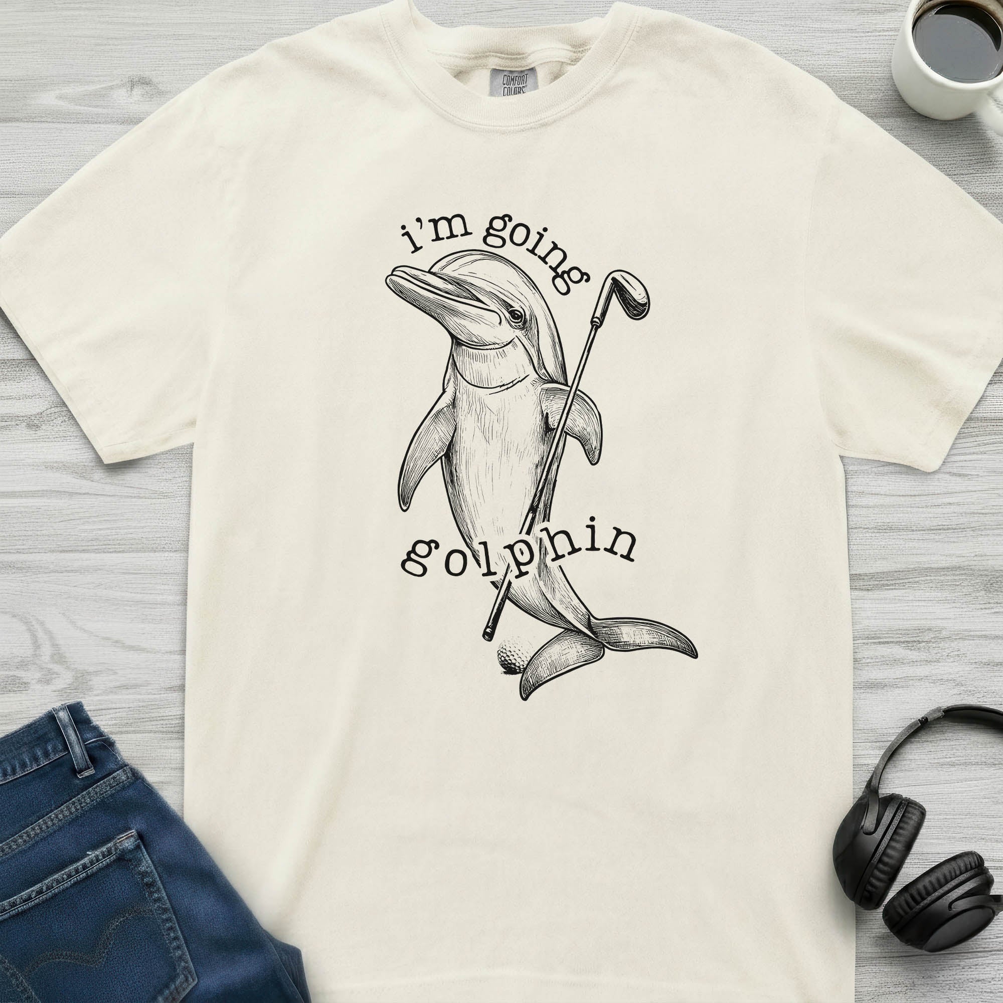 Golfing Dolphin T-Shirt