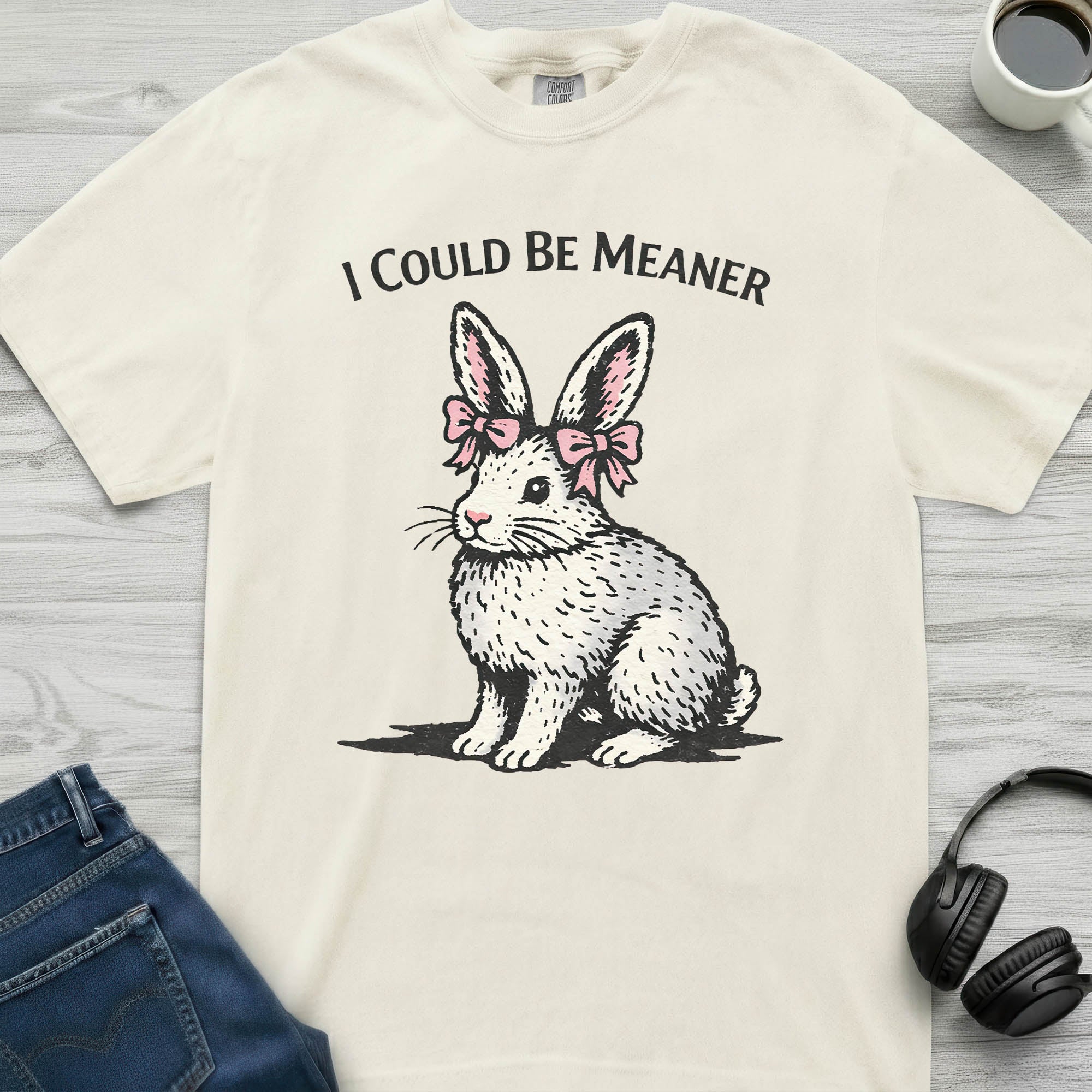 I Could Be Meaner Rabbit T-Shirt