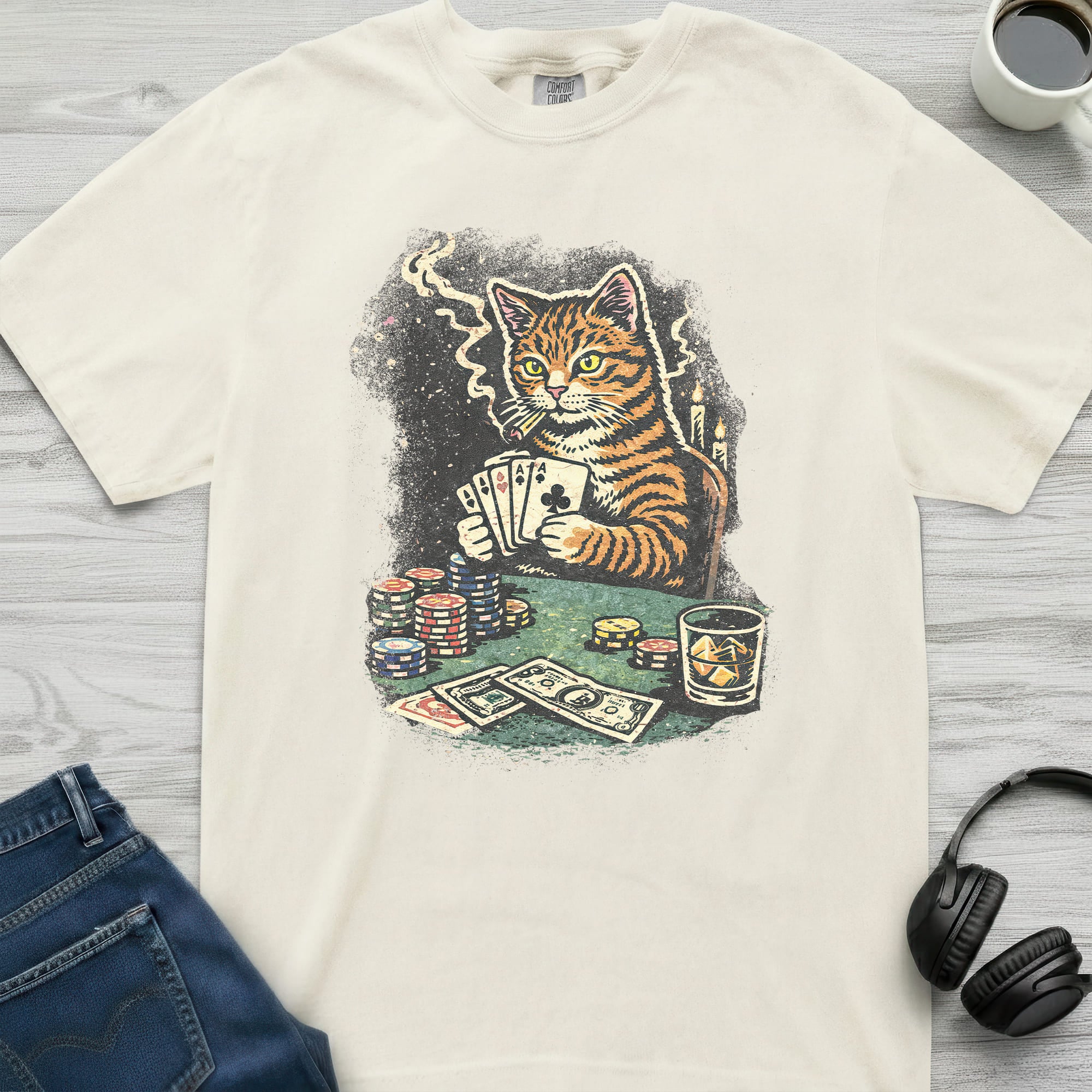 Poker Cat T-Shirt