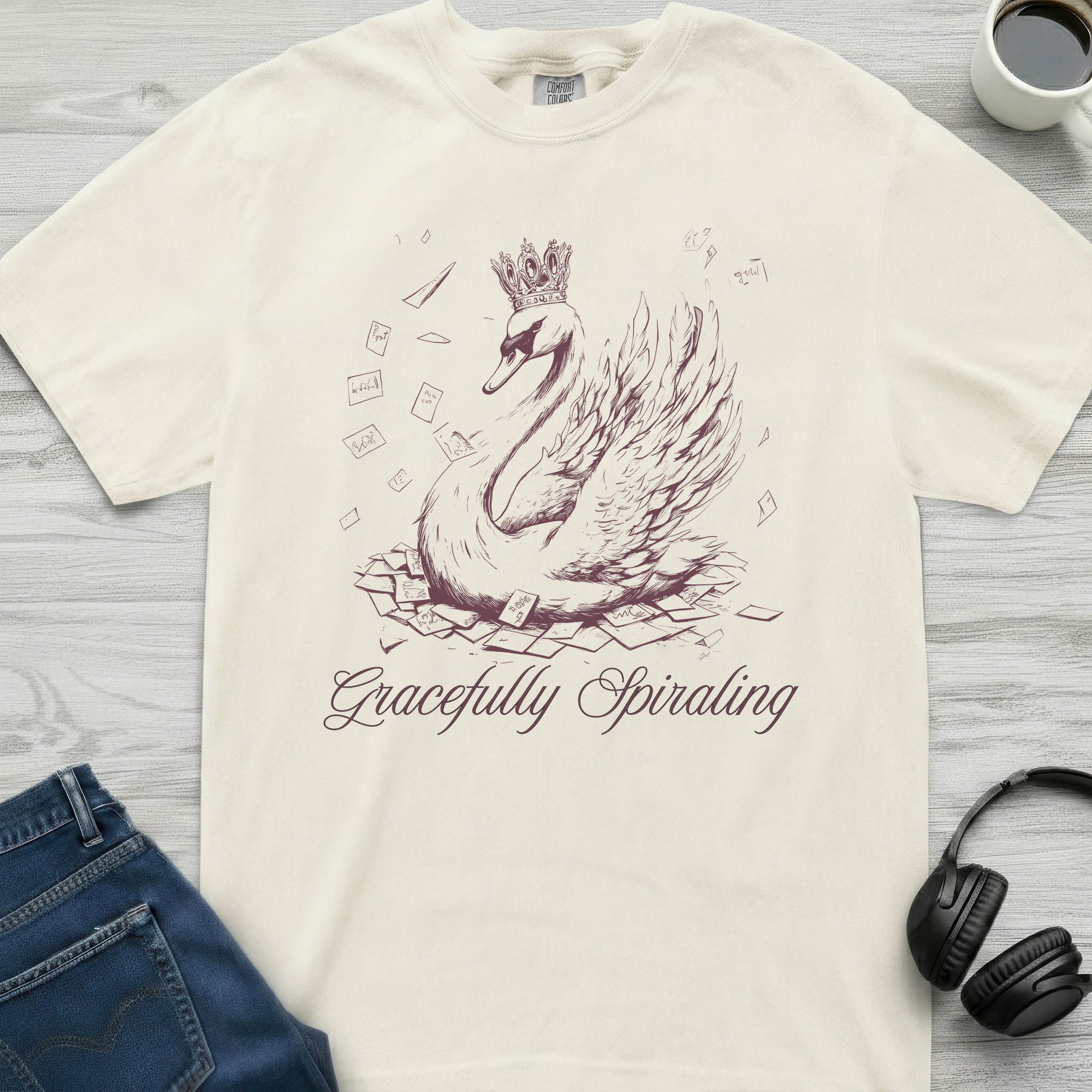 Spiraling Swan T-Shirt