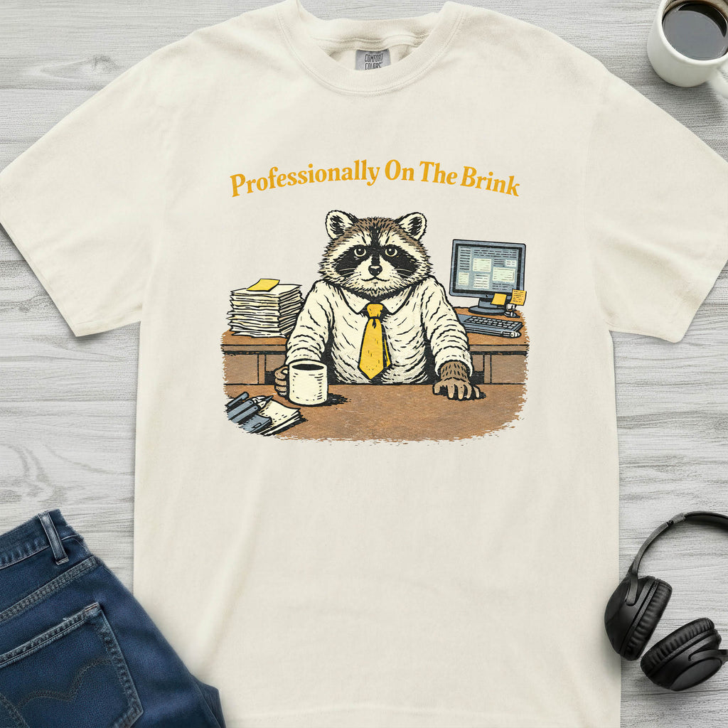 On The Brink Work Raccoon T-Shirt