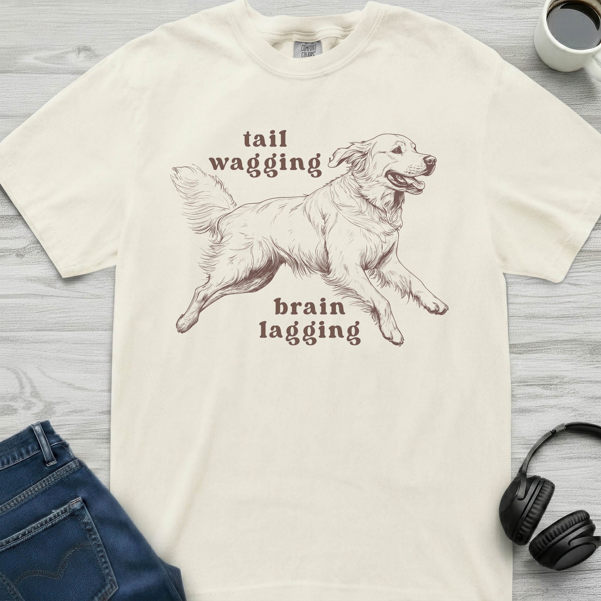 Brain Lagging Golden Retriever T-Shirt