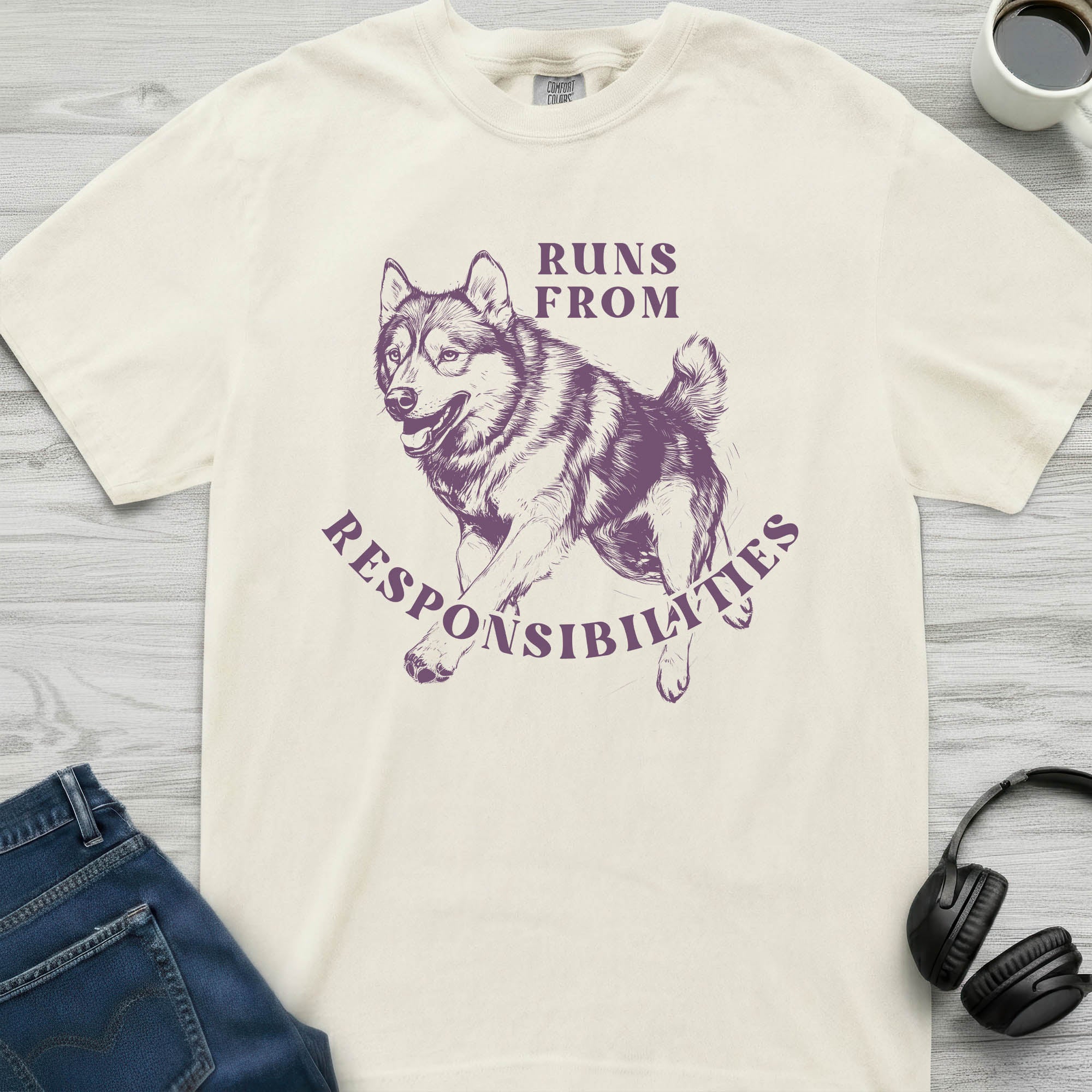 Running From Responsibilities Husky T-Shirt