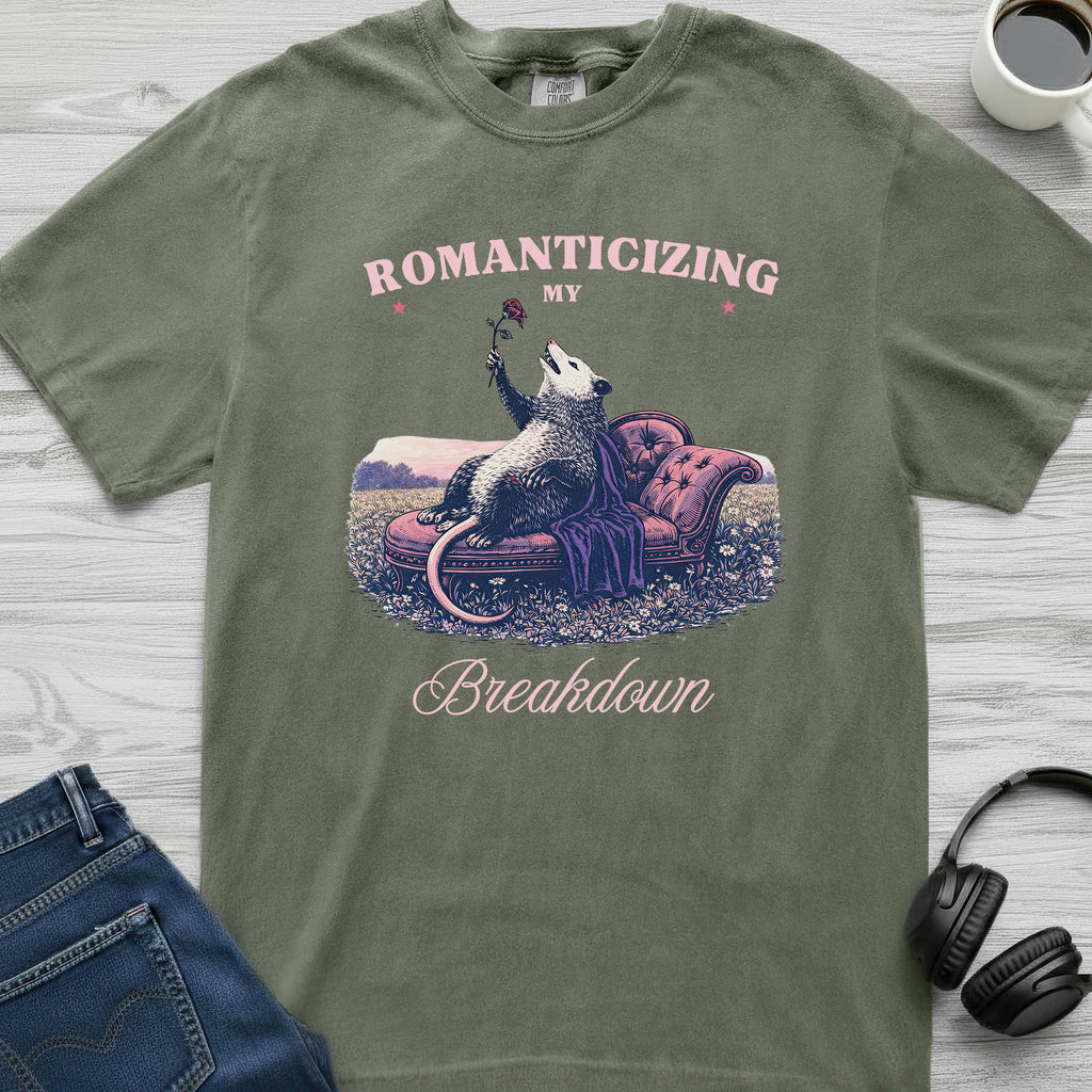 Romantic Breakdown Possum T-Shirt