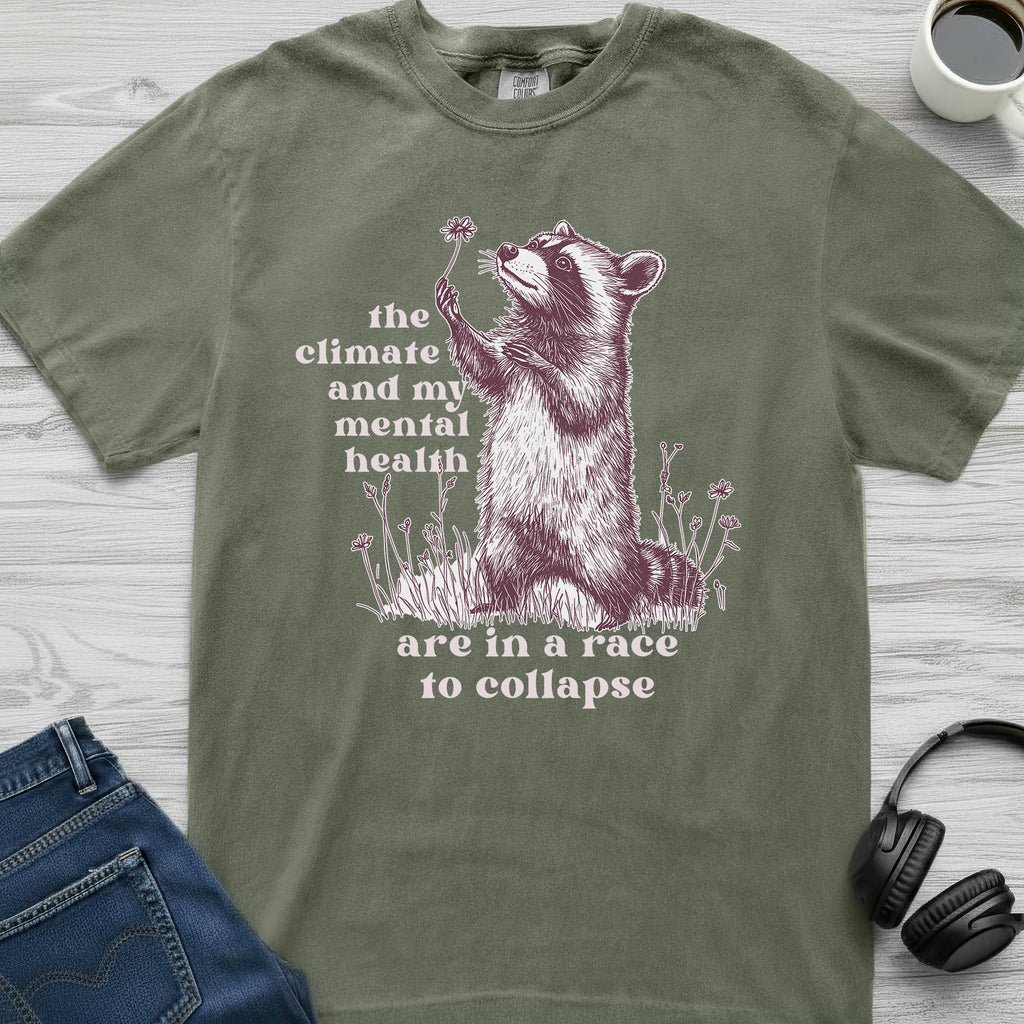Global Warming Raccoon T-Shirt