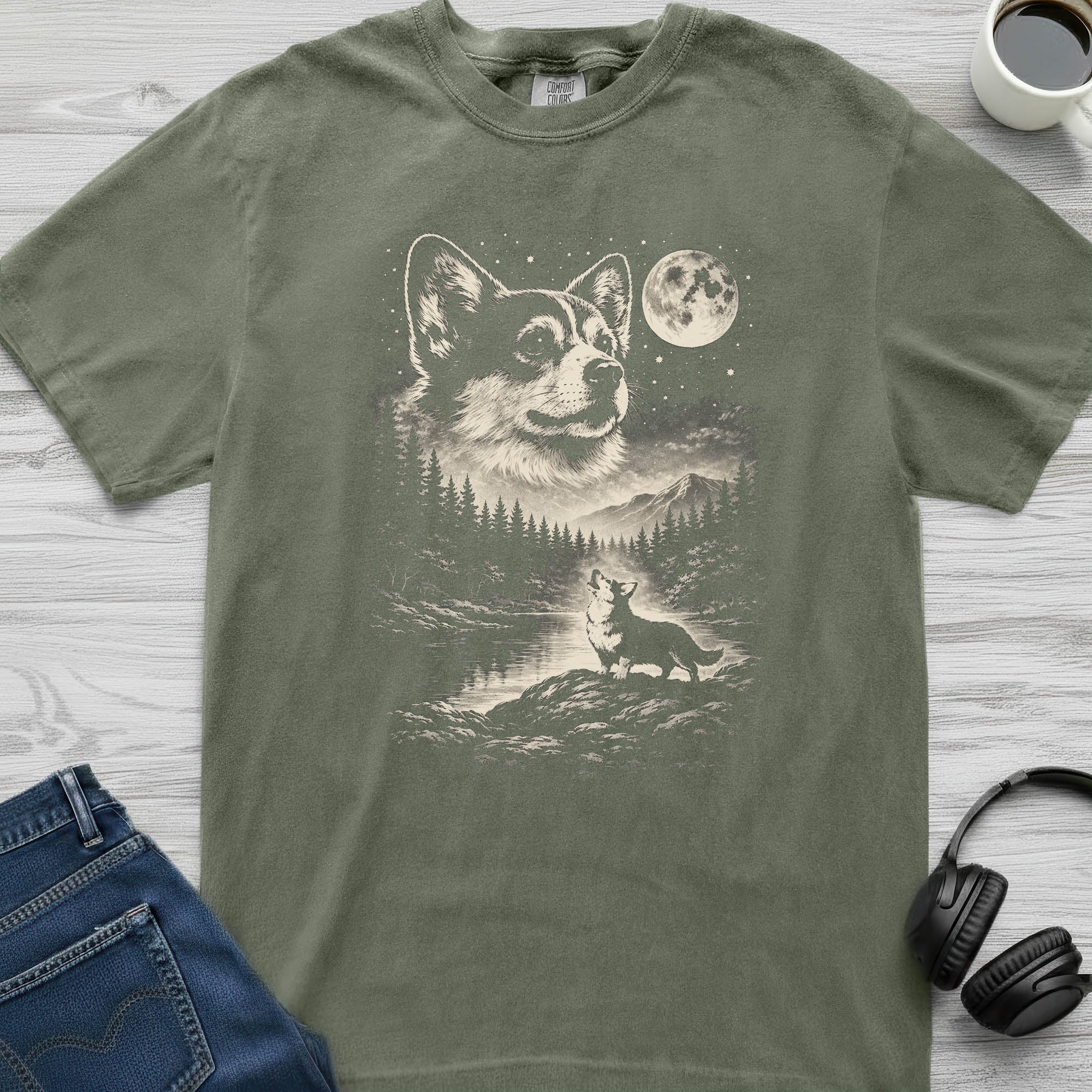 Corgi Moon T-Shirt