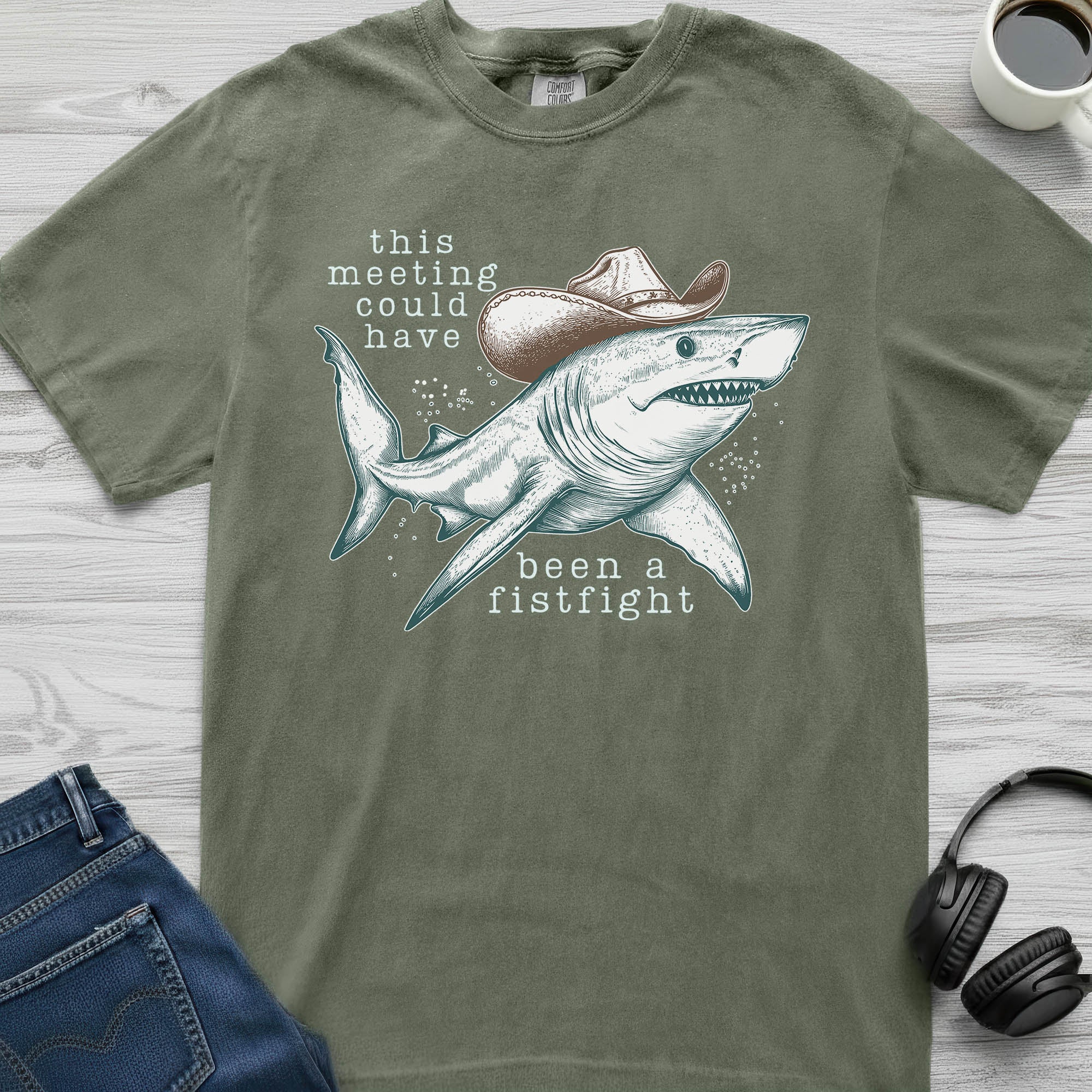 Meeting Fistfight Shark T-Shirt