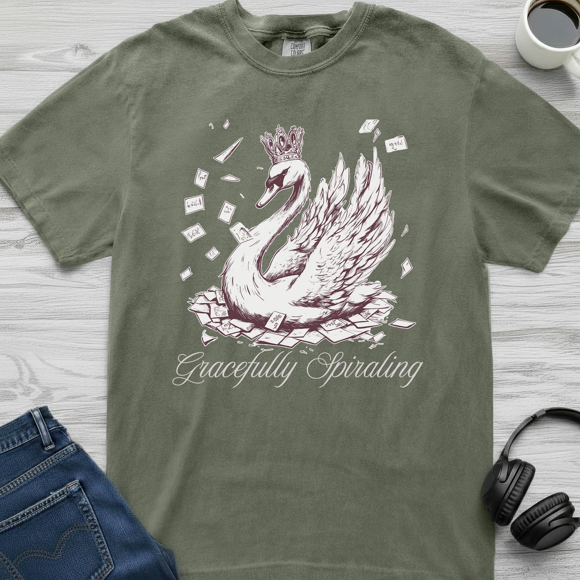 Spiraling Swan T-Shirt