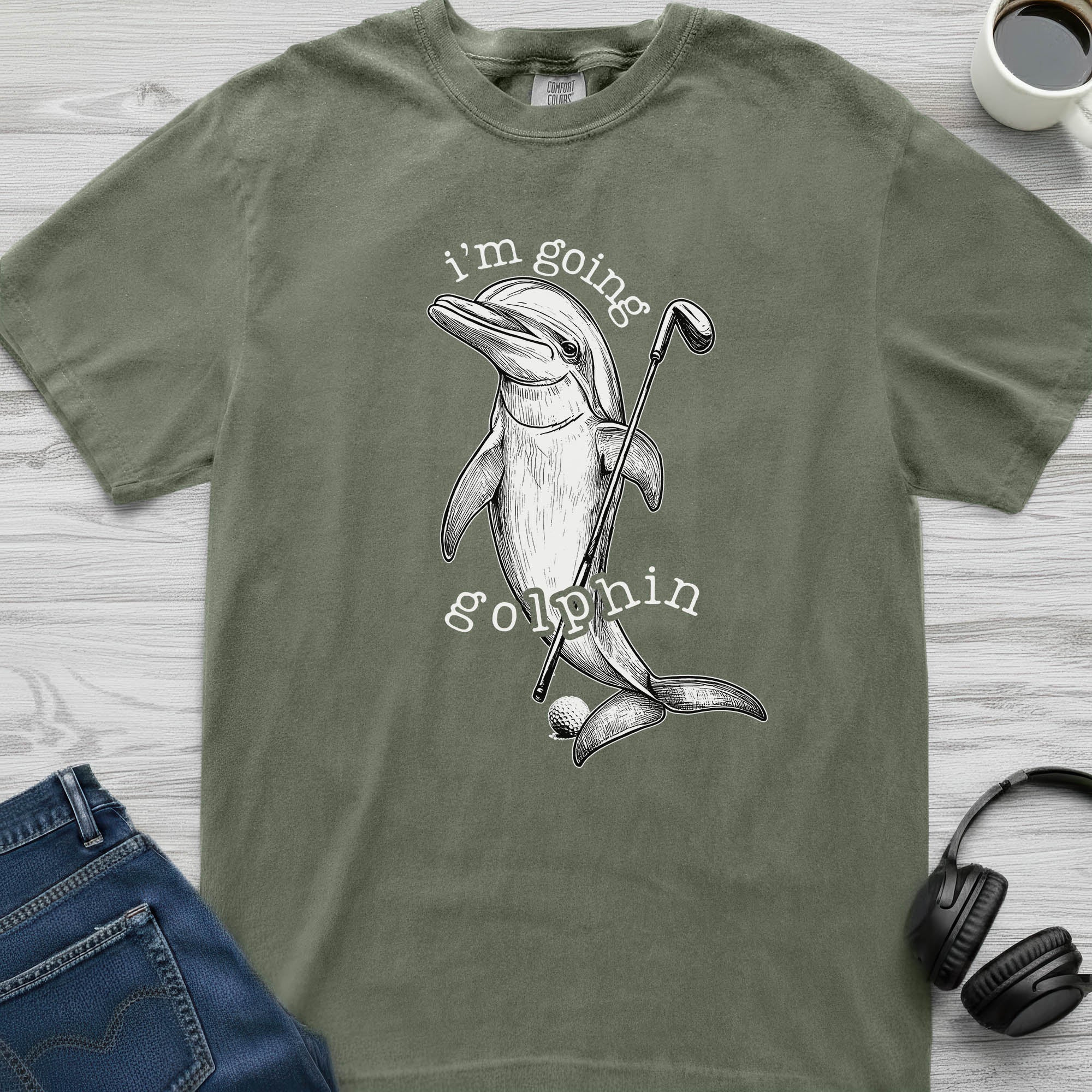 Golfing Dolphin T-Shirt