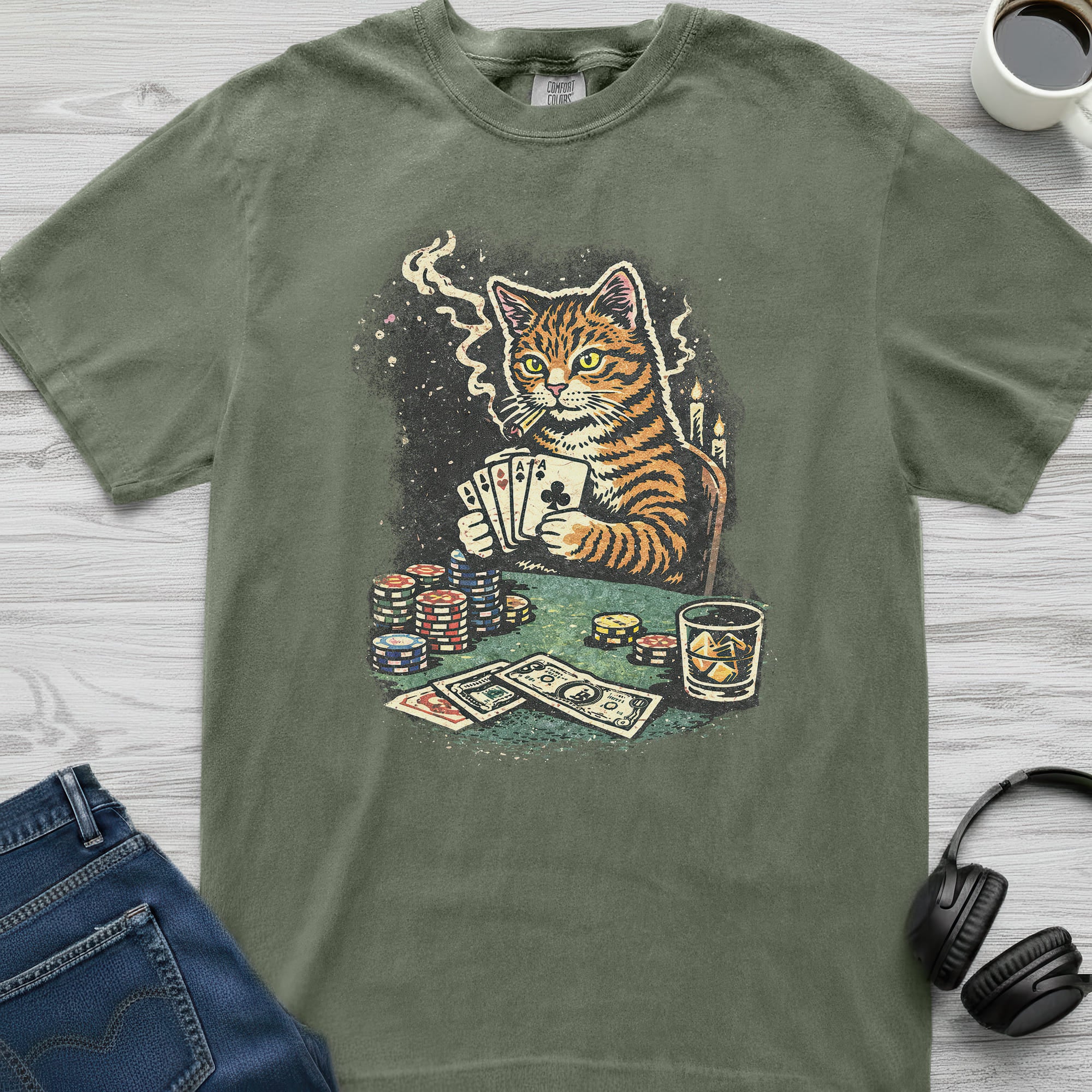 Poker Cat T-Shirt