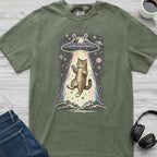 Cat UFO Abduction T-Shirt