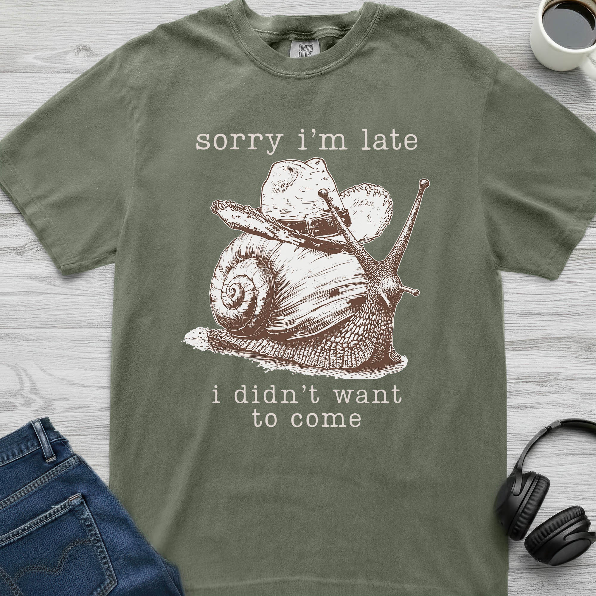Late Cowboy Snail T-Shirt