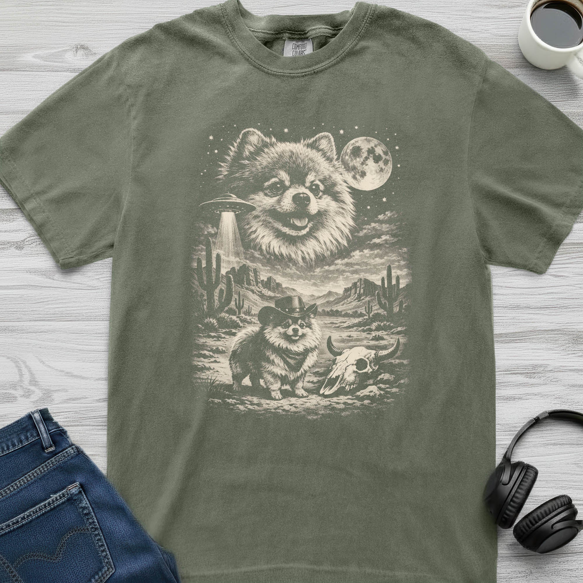 Pomeranian Cowboy T-Shirt